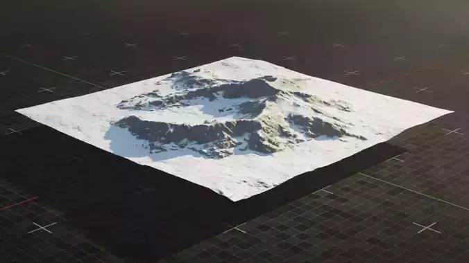 Tundra Mountain Terrain 4 3D model