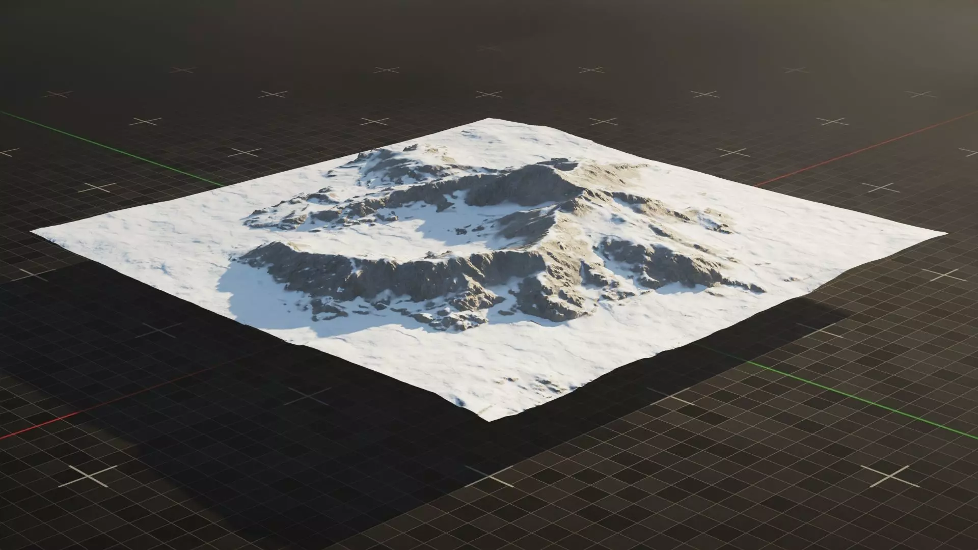 Tundra Mountain Terrain 4 3D model_0