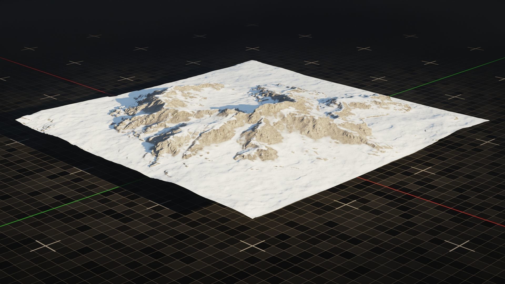 Tundra Mountain Terrain 4 3D model_1