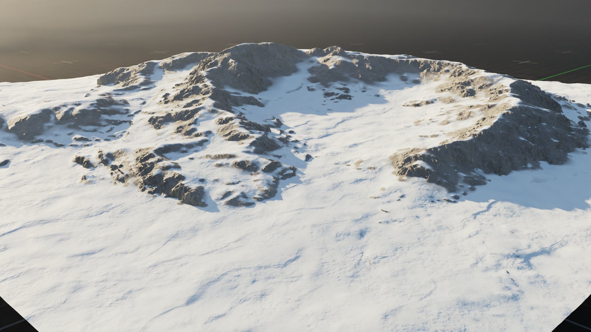 Tundra Mountain Terrain 4 3D model_9