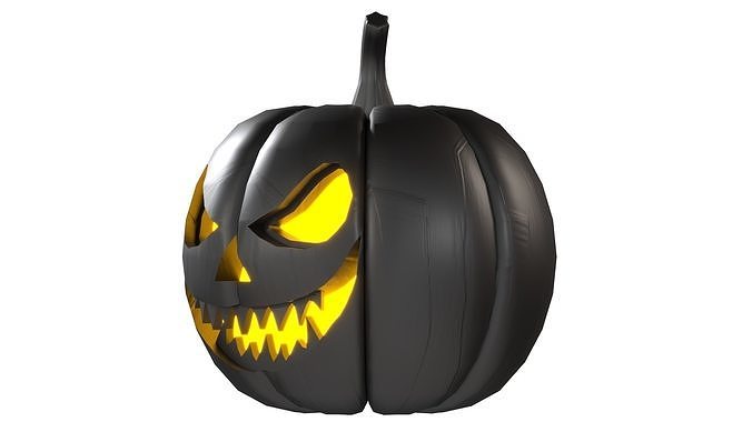 Halloween Pumpkin 04 Low-poly 3D model 3