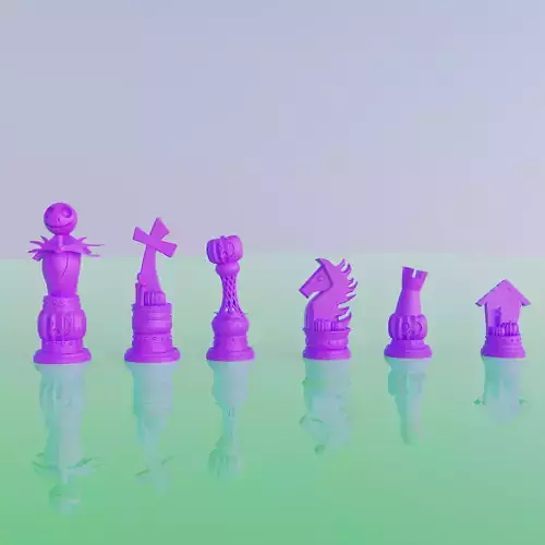 Halloween design chess set - board game