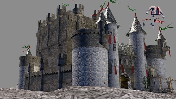 Medieval Castle Dalle 3D model 6