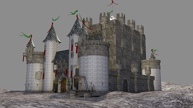 Medieval Castle Dalle 3D model 7