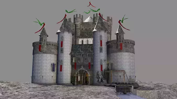 Medieval Castle Dalle 3D model