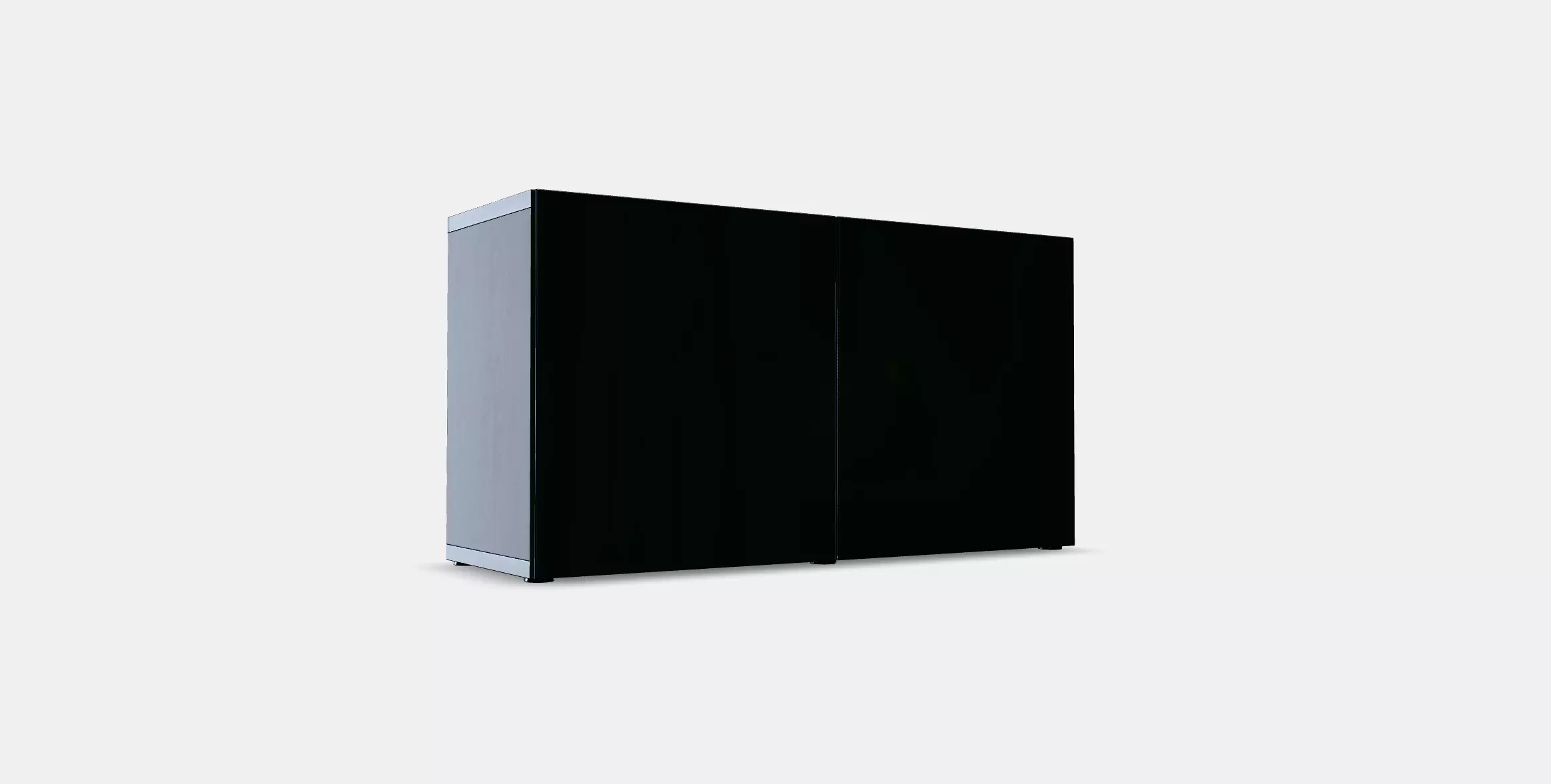 BESTA Shelf unit with doors 3 Low-poly 3D model_0