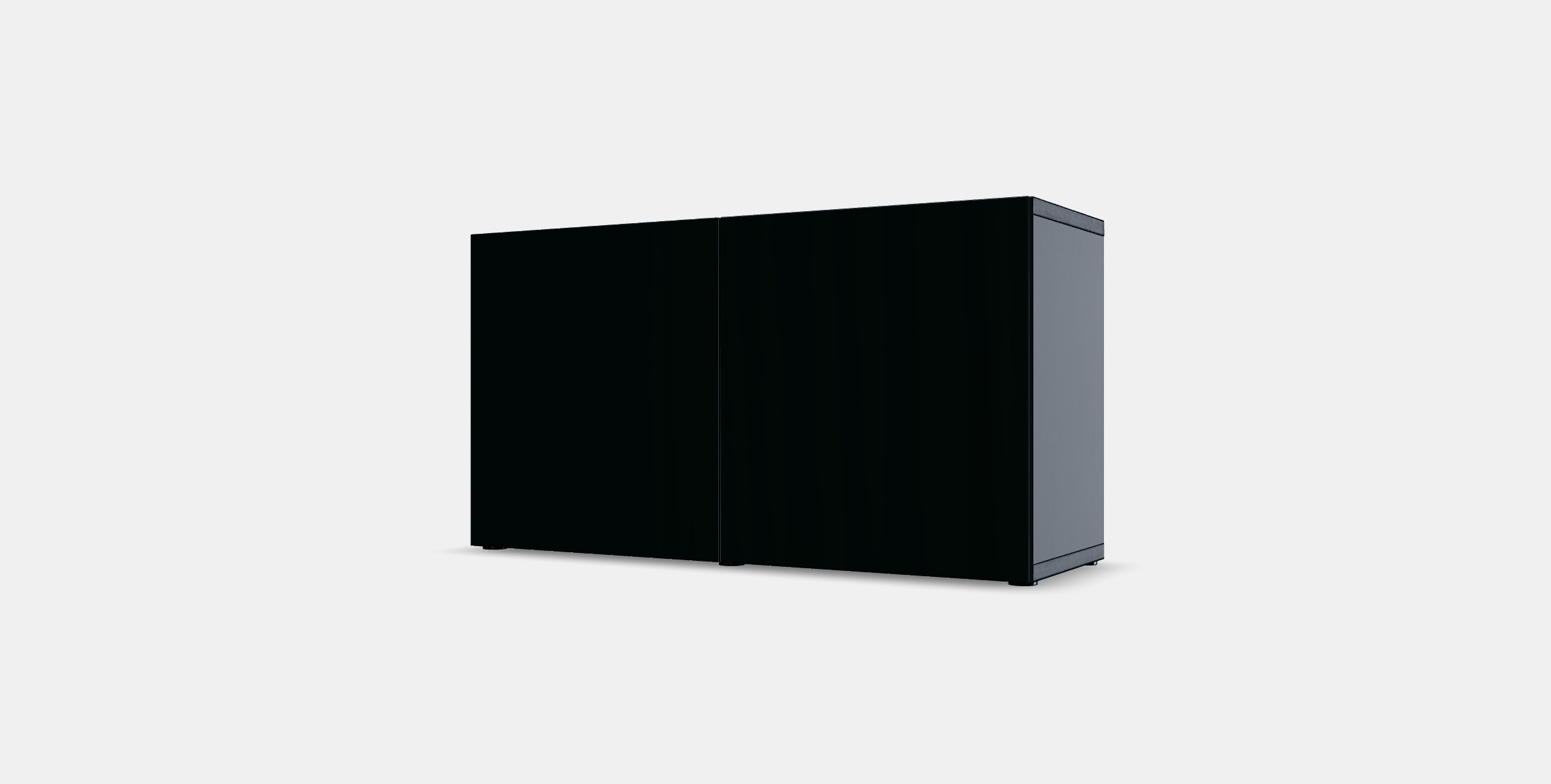 BESTA Shelf unit with doors 3 Low-poly 3D model_12