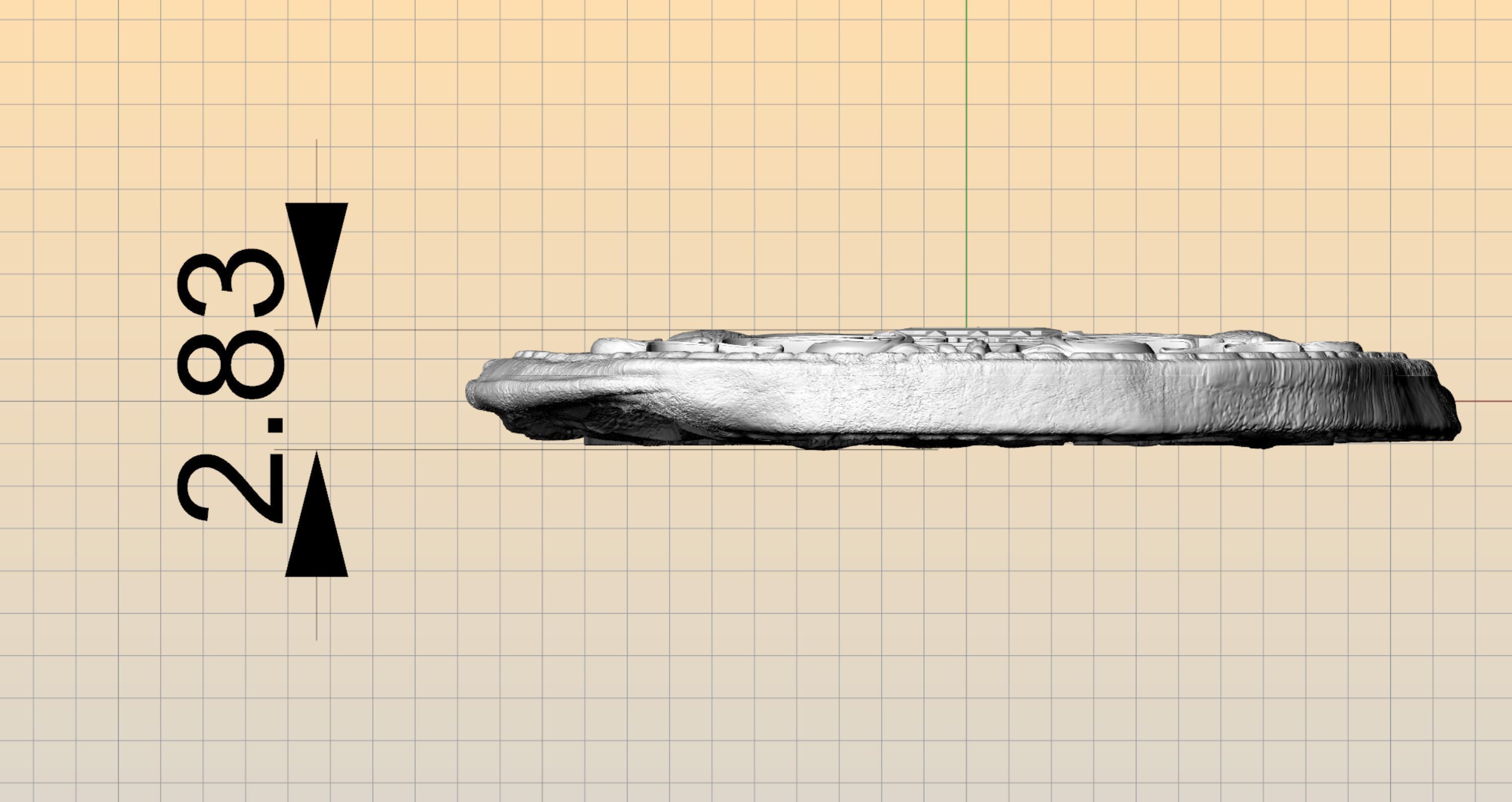 Catastrophy coin pendant 3D print model_4