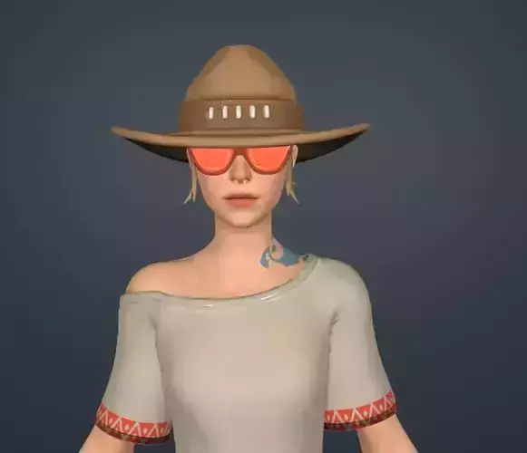 safari girl 3D model