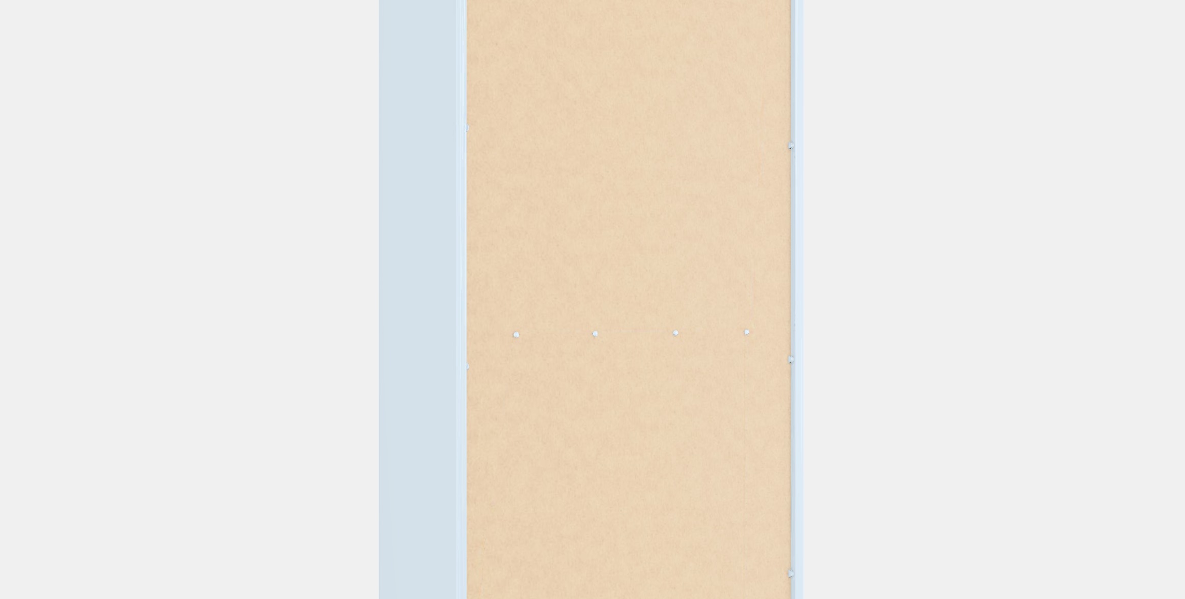 IDANAS High cabinet w gls-drs and 1 drawer 1 Low-poly 3D model_4