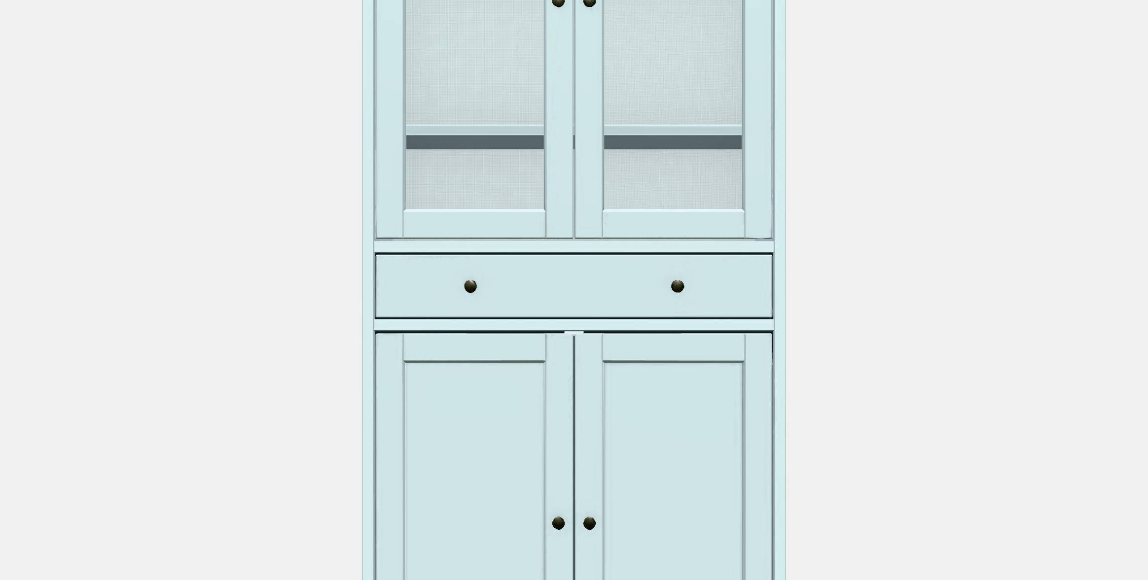 IDANAS High cabinet w gls-drs and 1 drawer 1 Low-poly 3D model_11