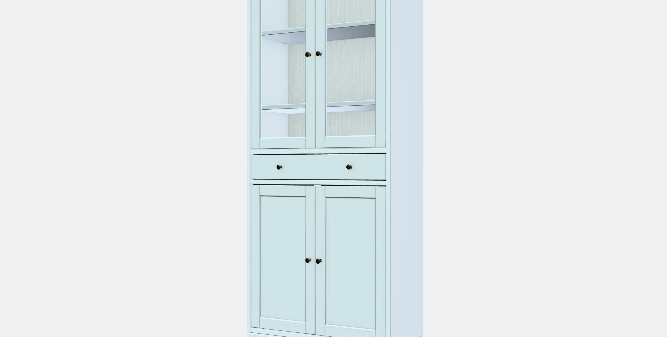 IDANAS High cabinet w gls-drs and 1 drawer 1 Low-poly 3D model_13
