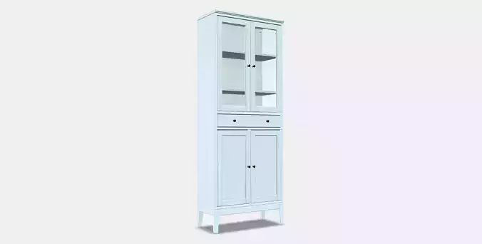 IDANAS High cabinet w gls-drs and 1 drawer 1