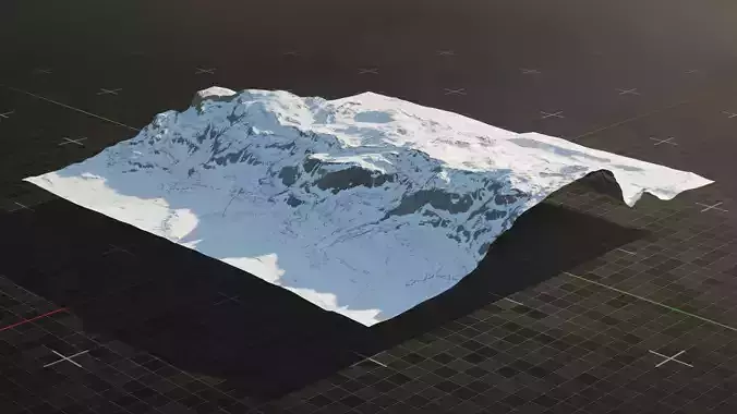 Tundra Cliff Terrain 8 3D model