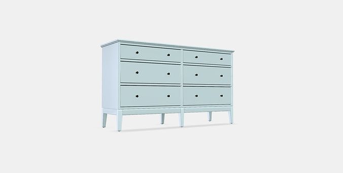 IDANAS Chest of 6 drawers 3 Low-poly 3D model