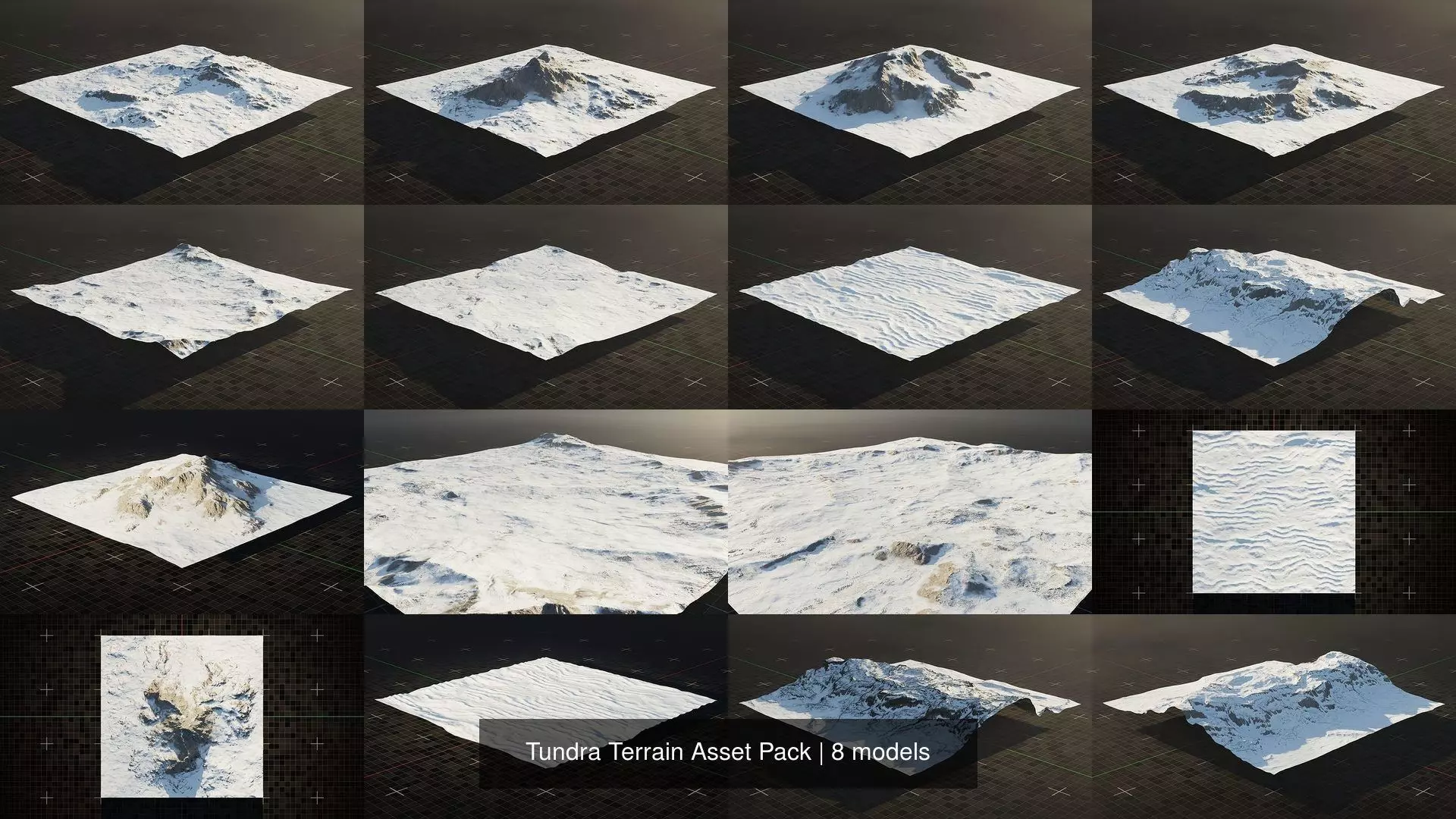 Tundra Terrain Asset Pack 3D Model Collection_1