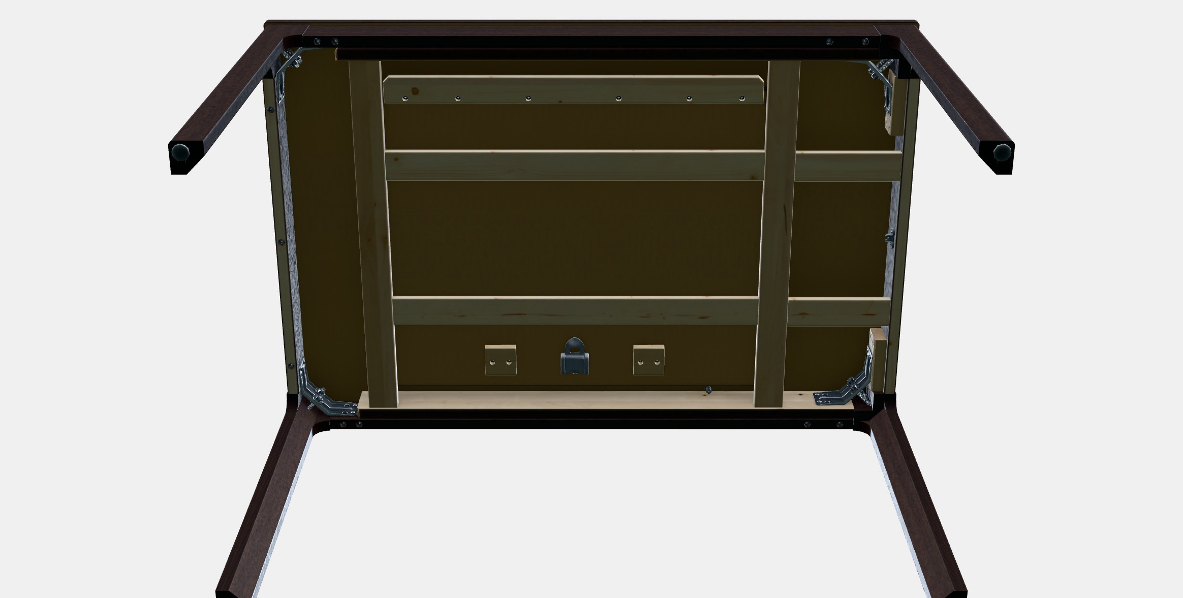 EKEDALEN Extendable table 8 Low-poly 3D model_7