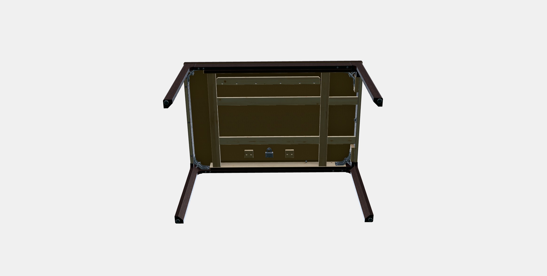 EKEDALEN Extendable table 8 Low-poly 3D model_5