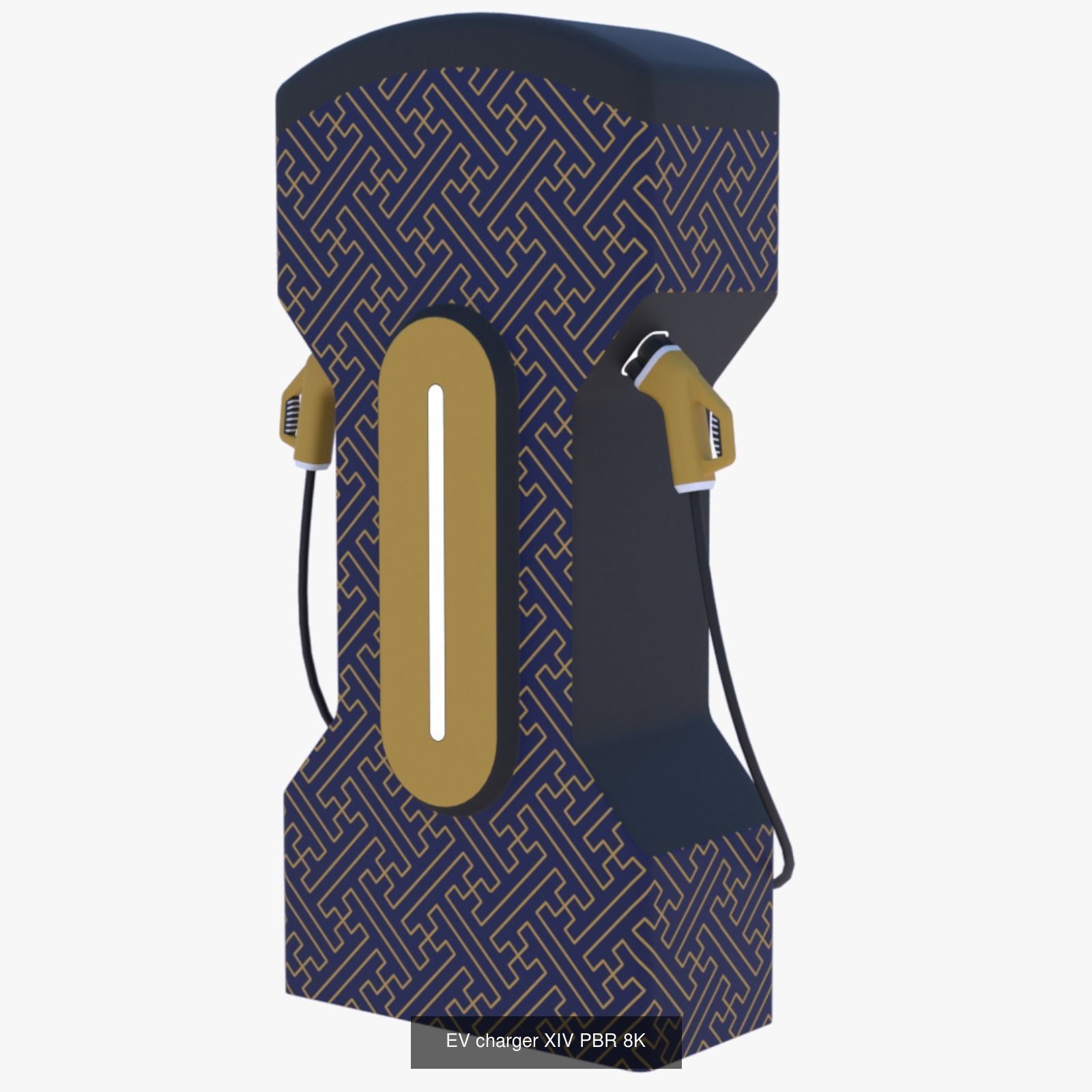 EV chargers PBR 3D Model Collection_7