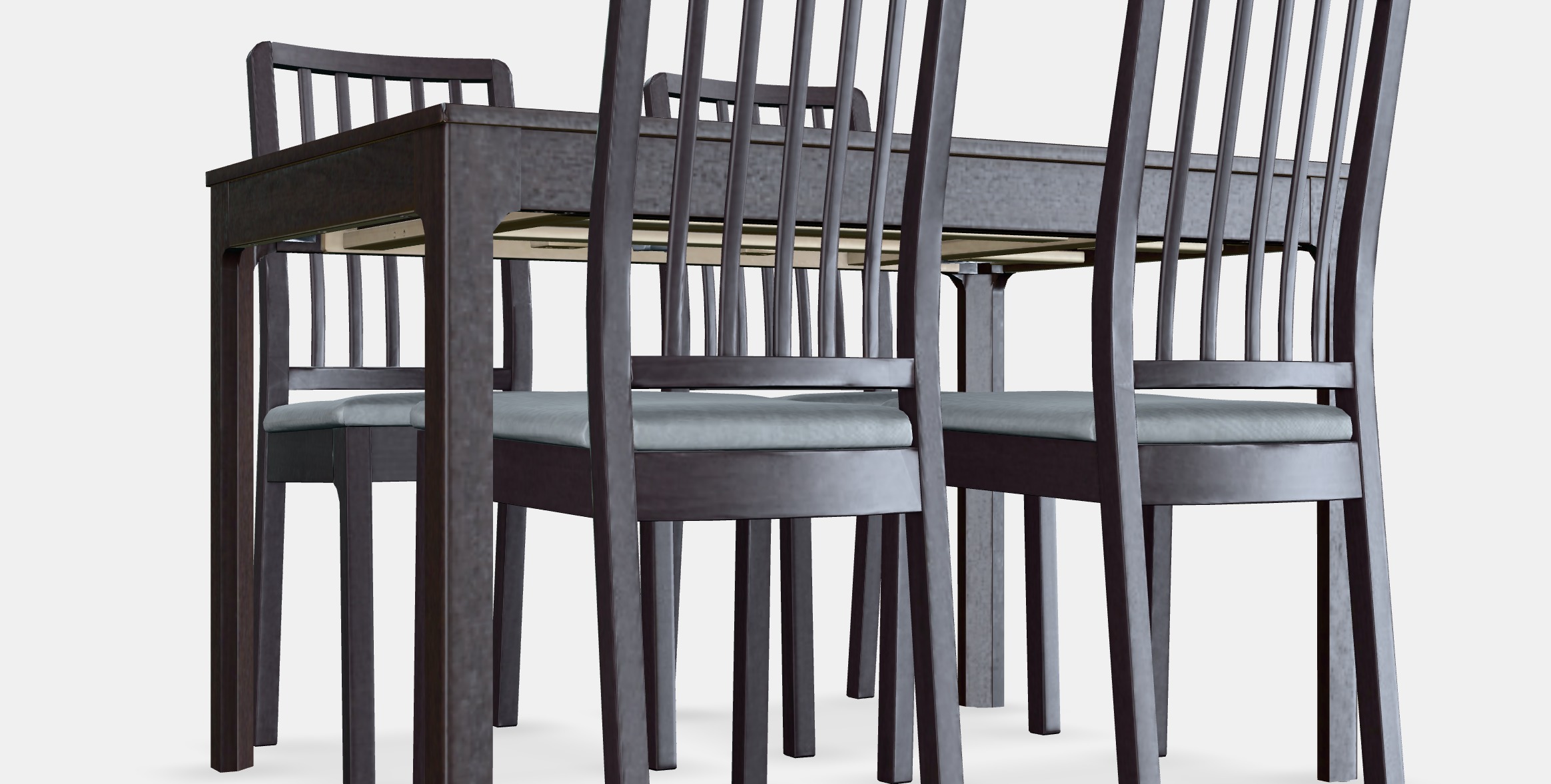 EKEDALEN - EKEDALEN Table and 4 chairs 1 Low-poly 3D model_2