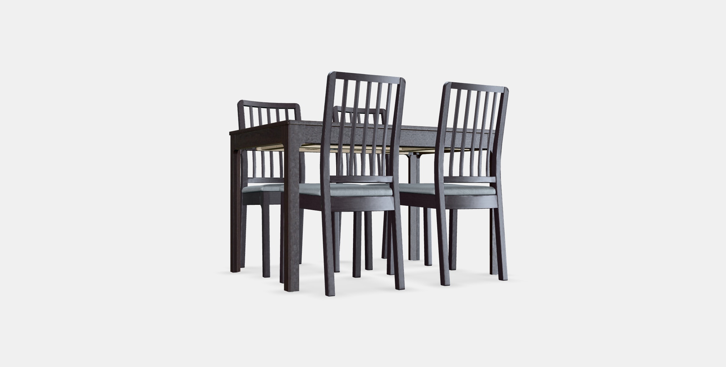 EKEDALEN - EKEDALEN Table and 4 chairs 1 Low-poly 3D model_16