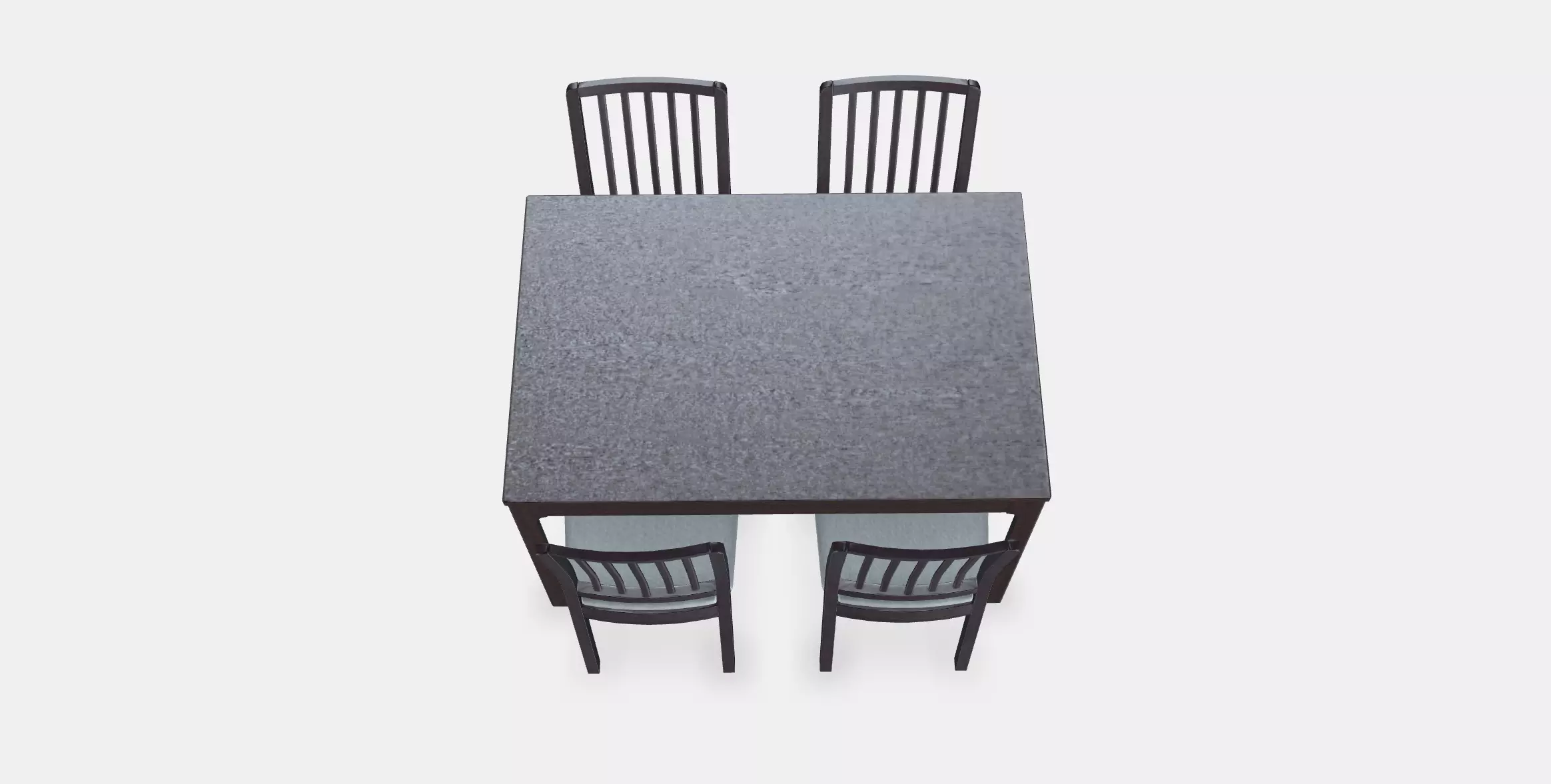 EKEDALEN - EKEDALEN Table and 4 chairs 1 Low-poly 3D model_0