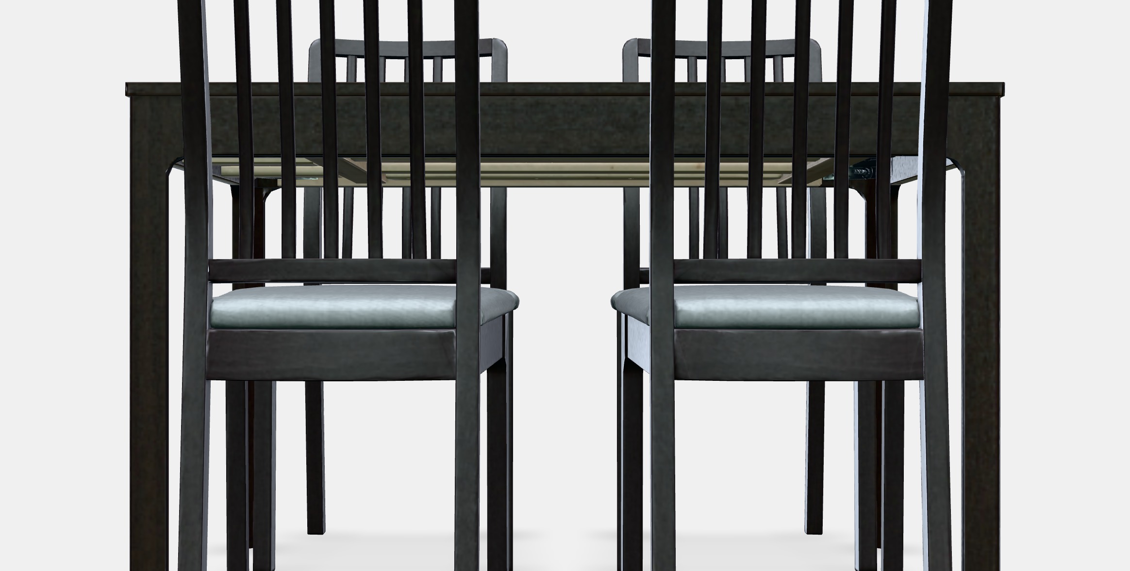 EKEDALEN - EKEDALEN Table and 4 chairs 1 Low-poly 3D model_11