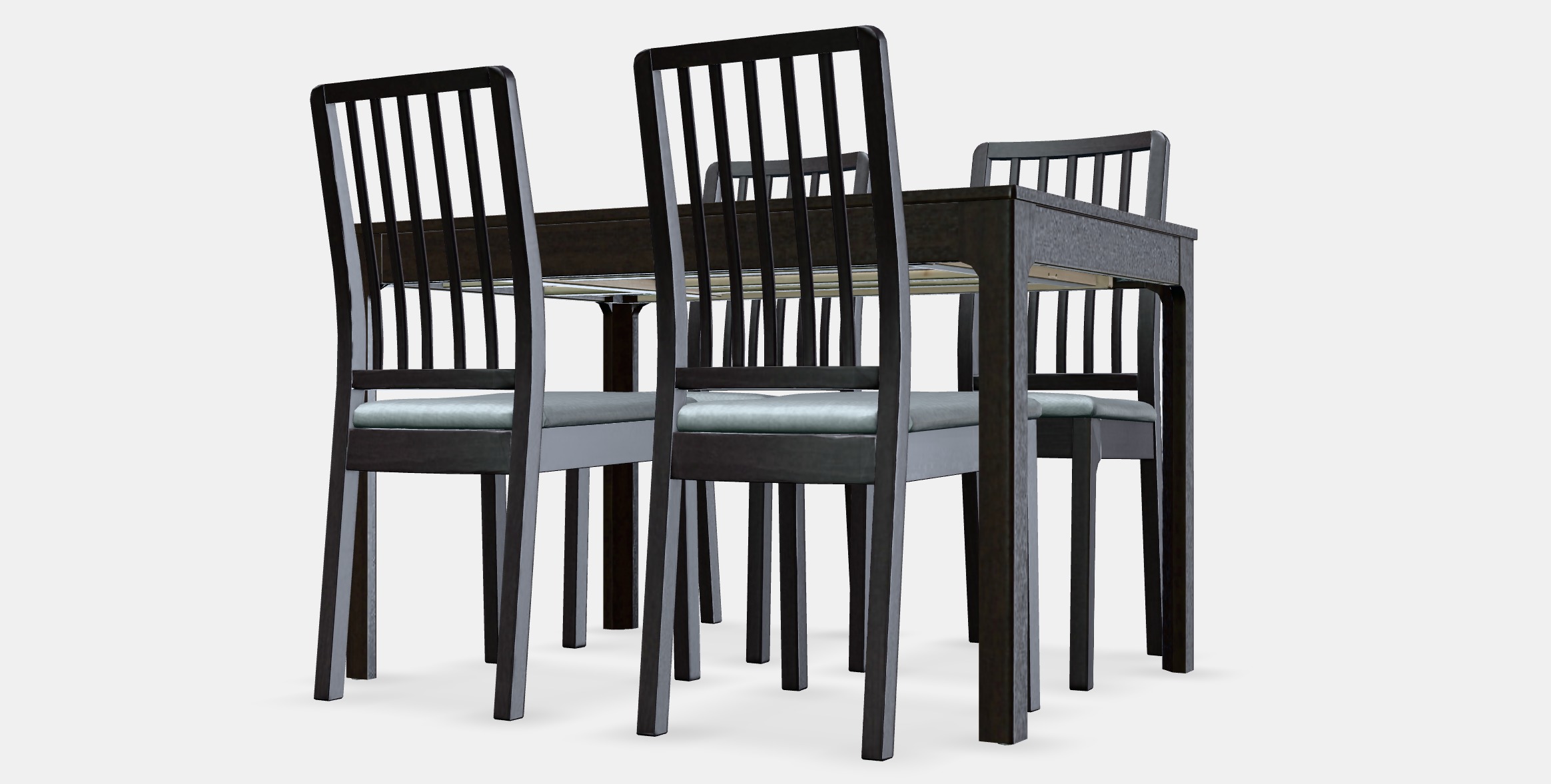 EKEDALEN - EKEDALEN Table and 4 chairs 1 Low-poly 3D model_13