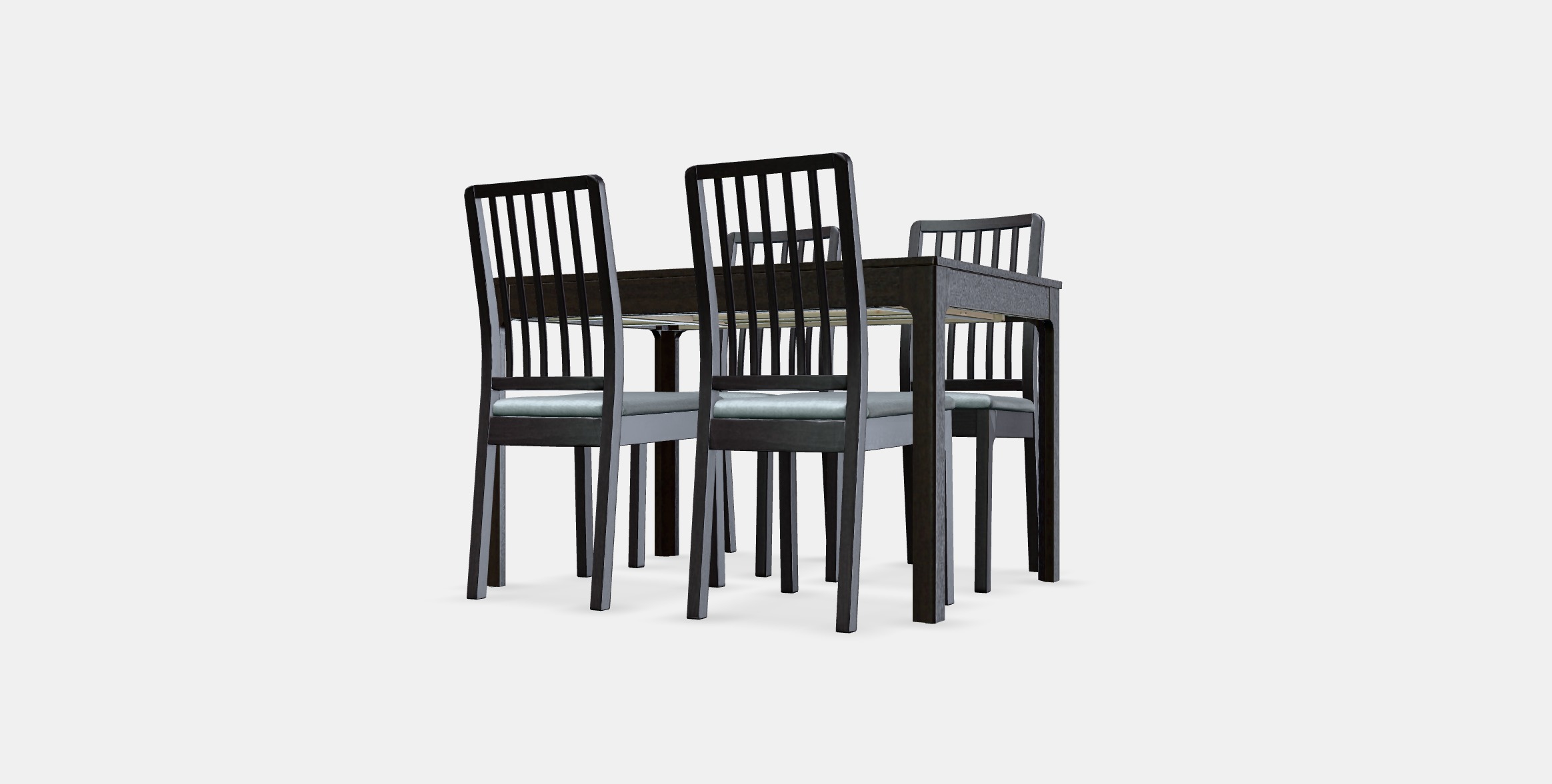 EKEDALEN - EKEDALEN Table and 4 chairs 1 Low-poly 3D model_12