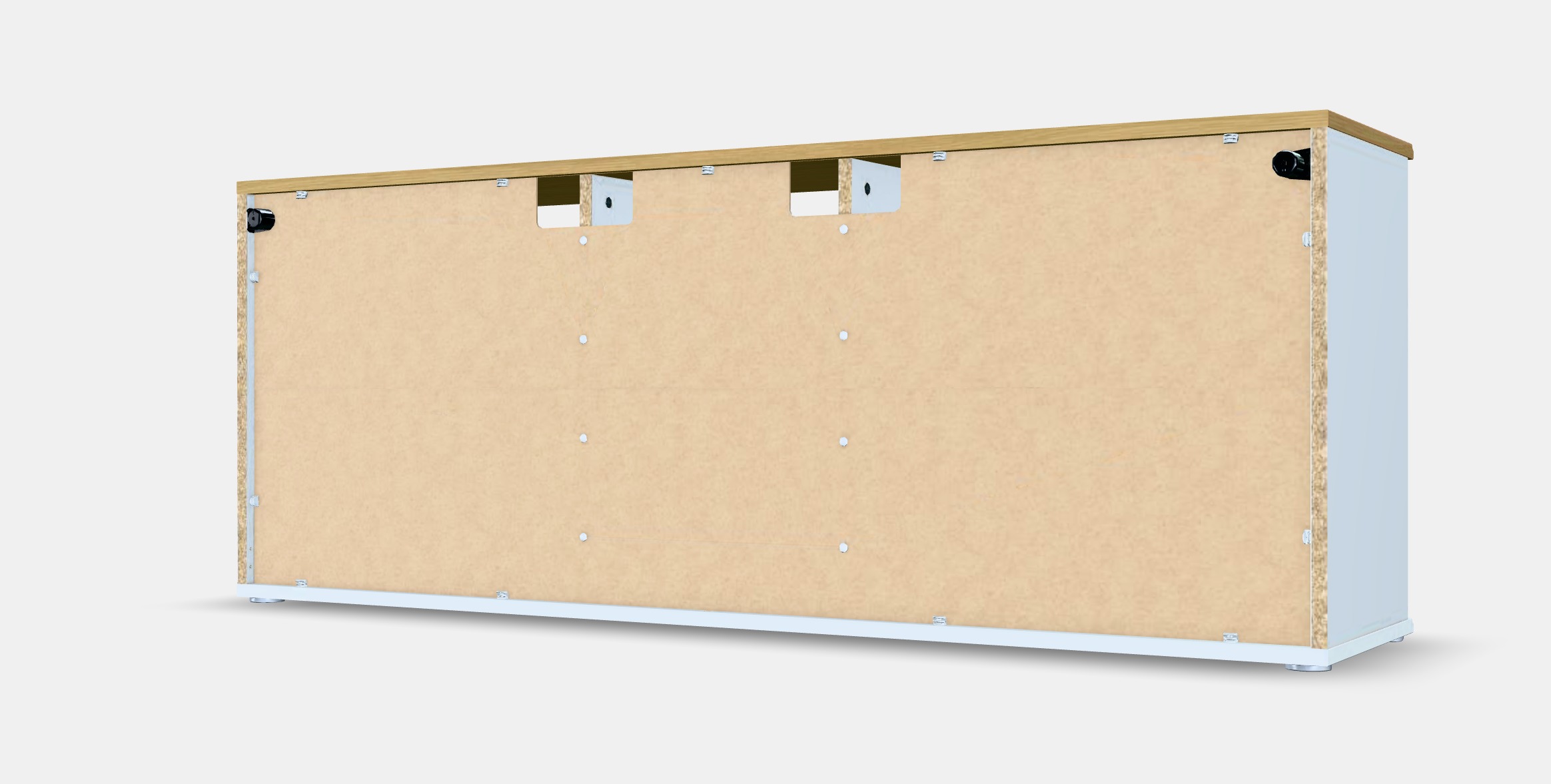 SKRUVBY TV bench 1 Low-poly 3D model_5