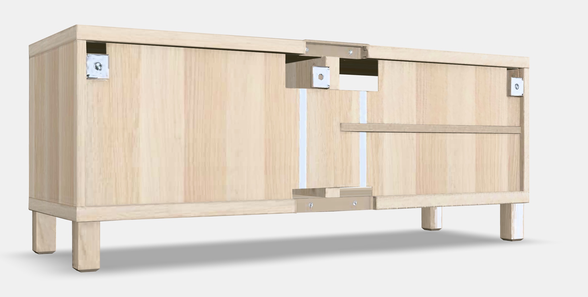 BESTA TV bench 25 Low-poly 3D model_2