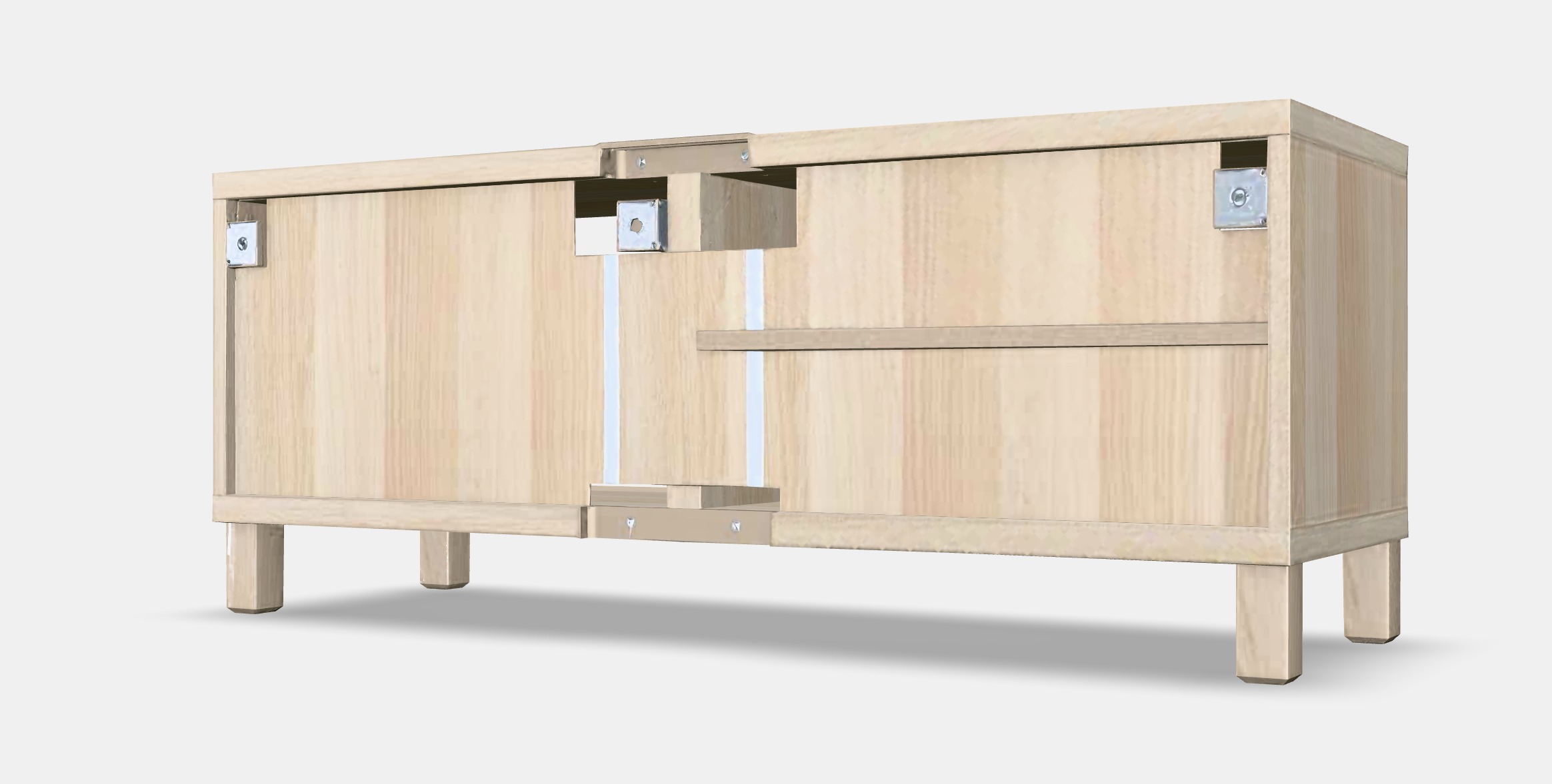 BESTA TV bench 25 Low-poly 3D model_6