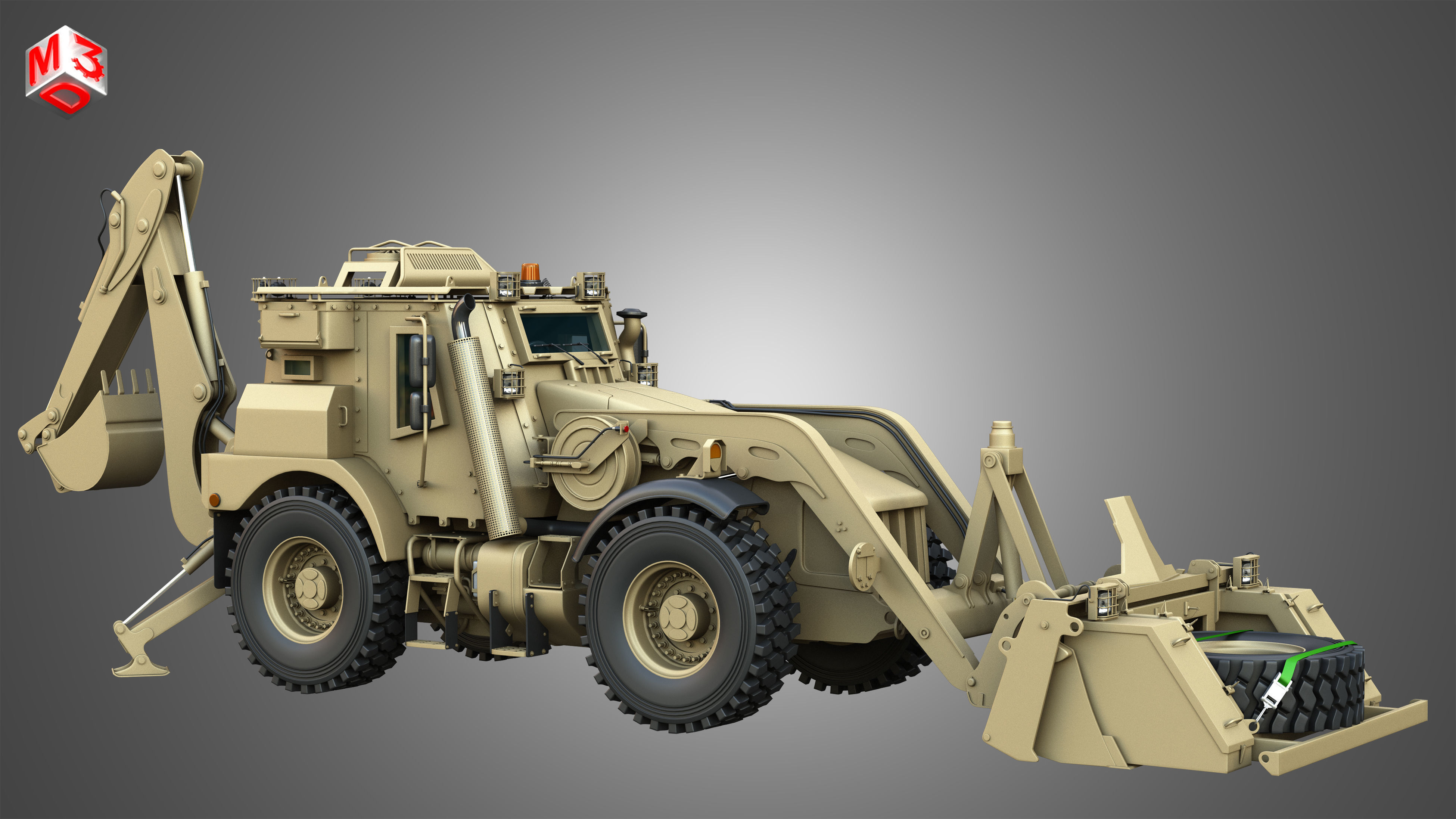 HMEE High Mobility Engineer Excavator 3D model_18