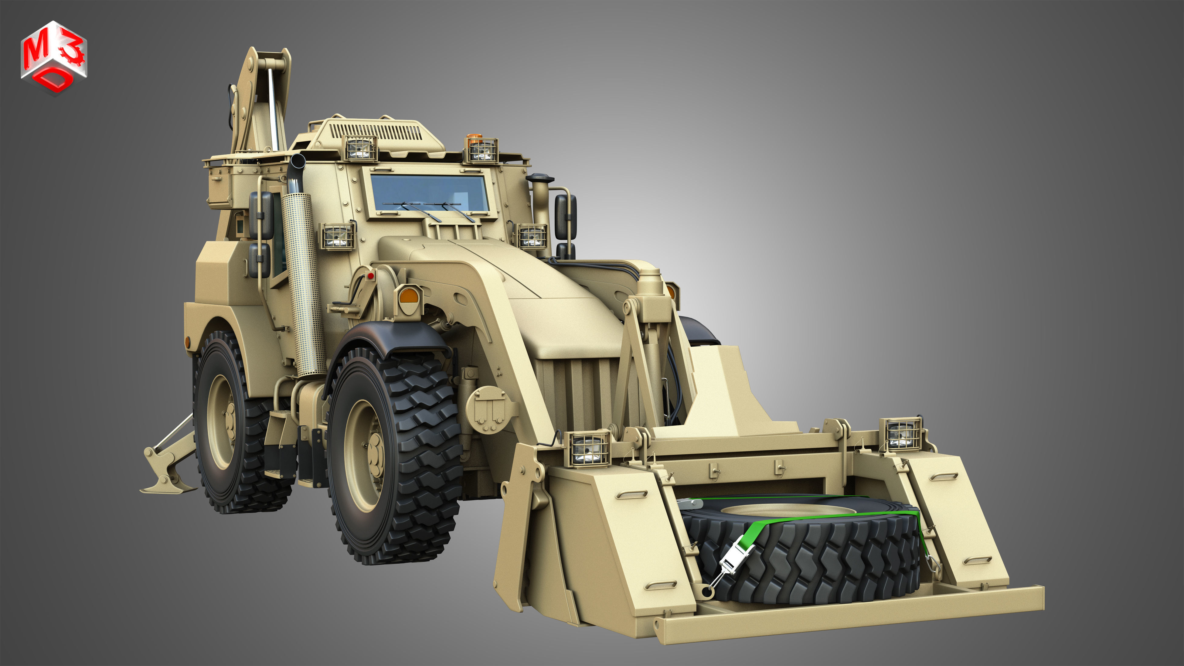 HMEE High Mobility Engineer Excavator 3D model_14