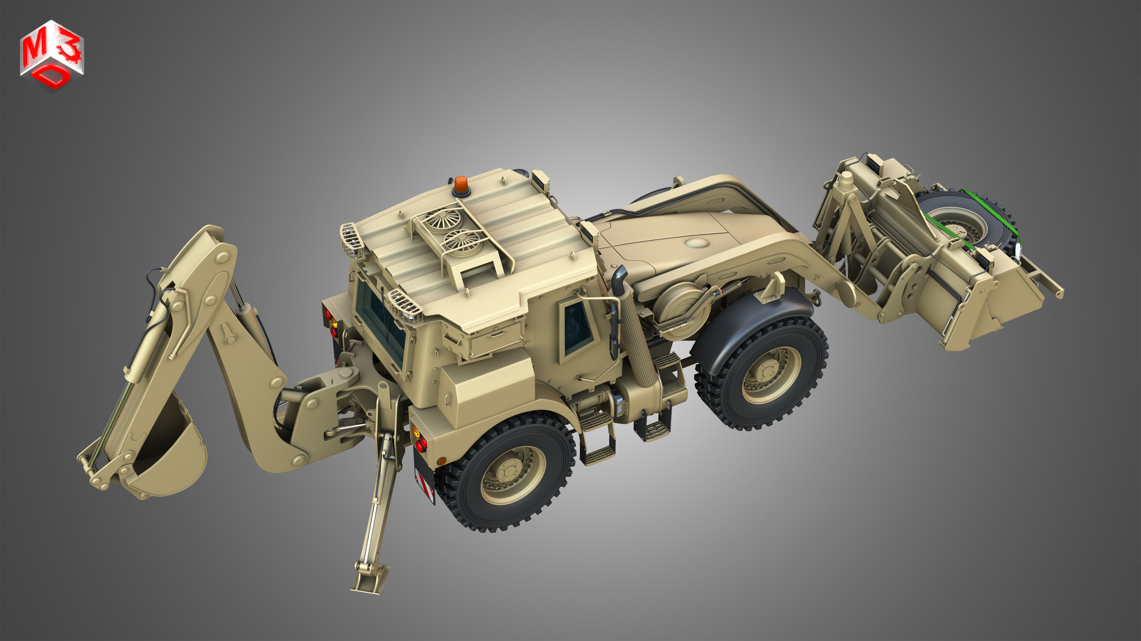 HMEE High Mobility Engineer Excavator 3D model_21