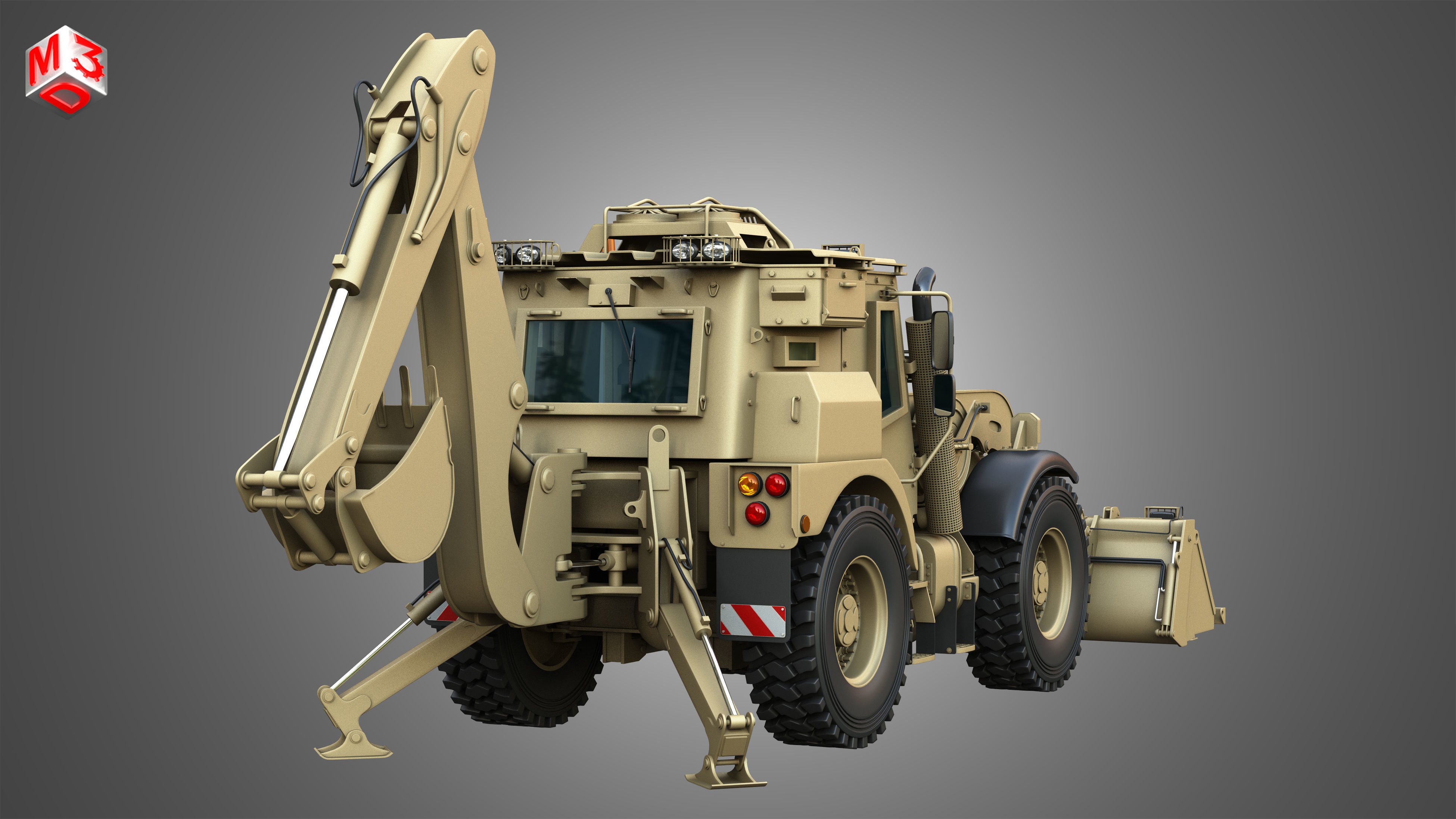 HMEE High Mobility Engineer Excavator 3D model_13