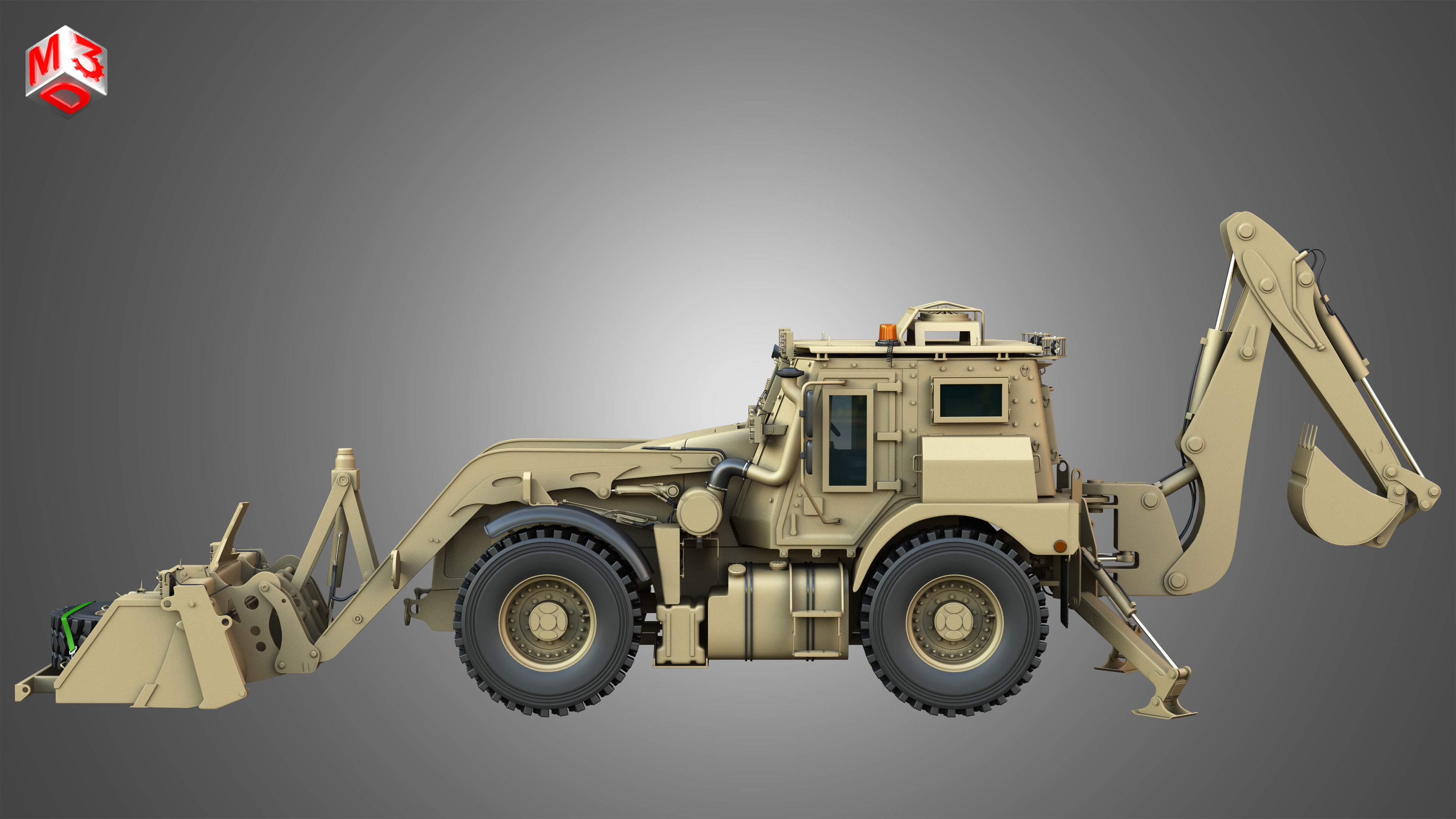 HMEE High Mobility Engineer Excavator 3D model_6