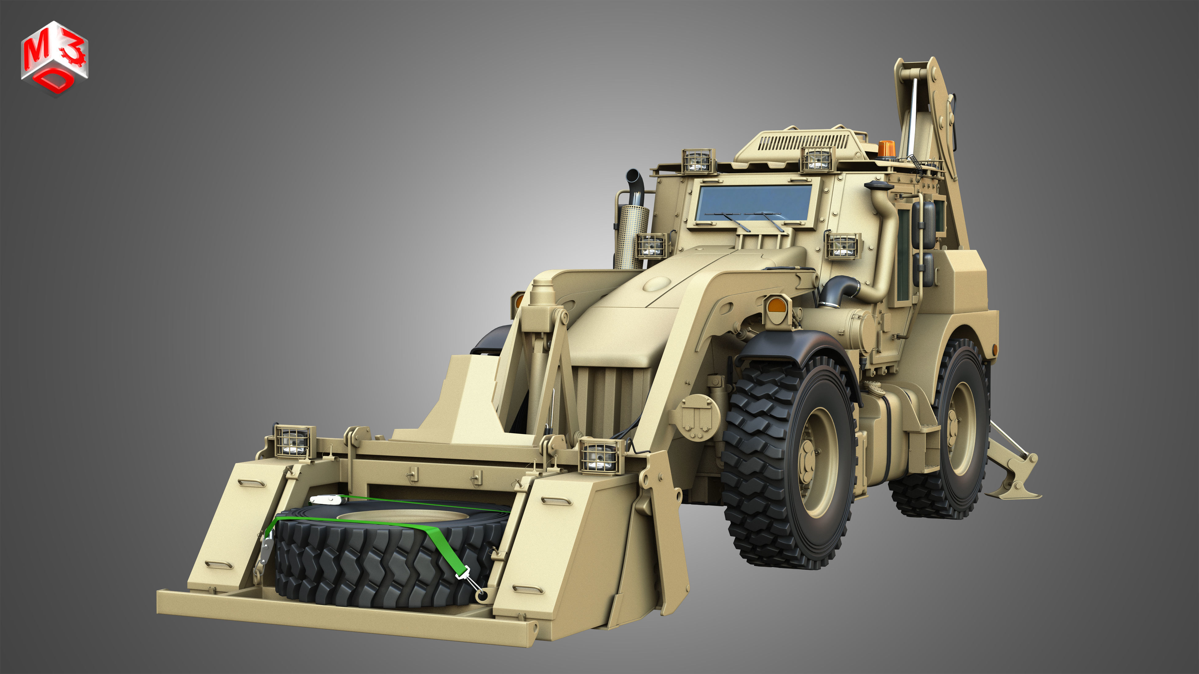 HMEE High Mobility Engineer Excavator 3D model_12