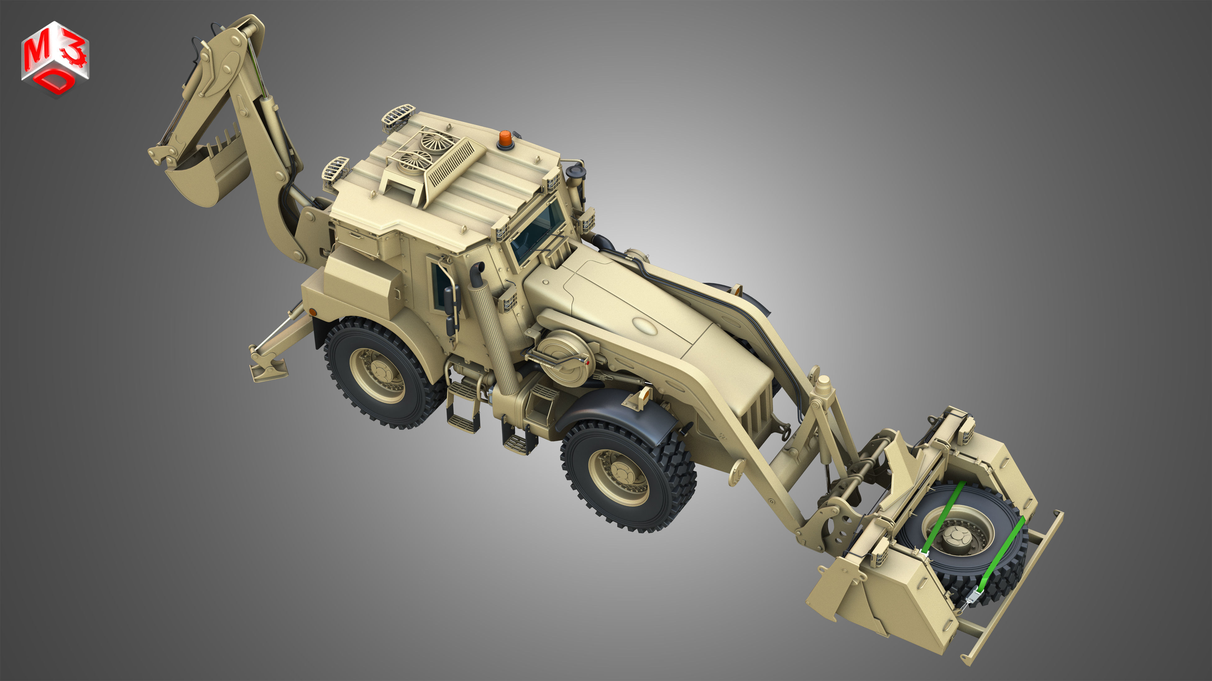 HMEE High Mobility Engineer Excavator 3D model_22