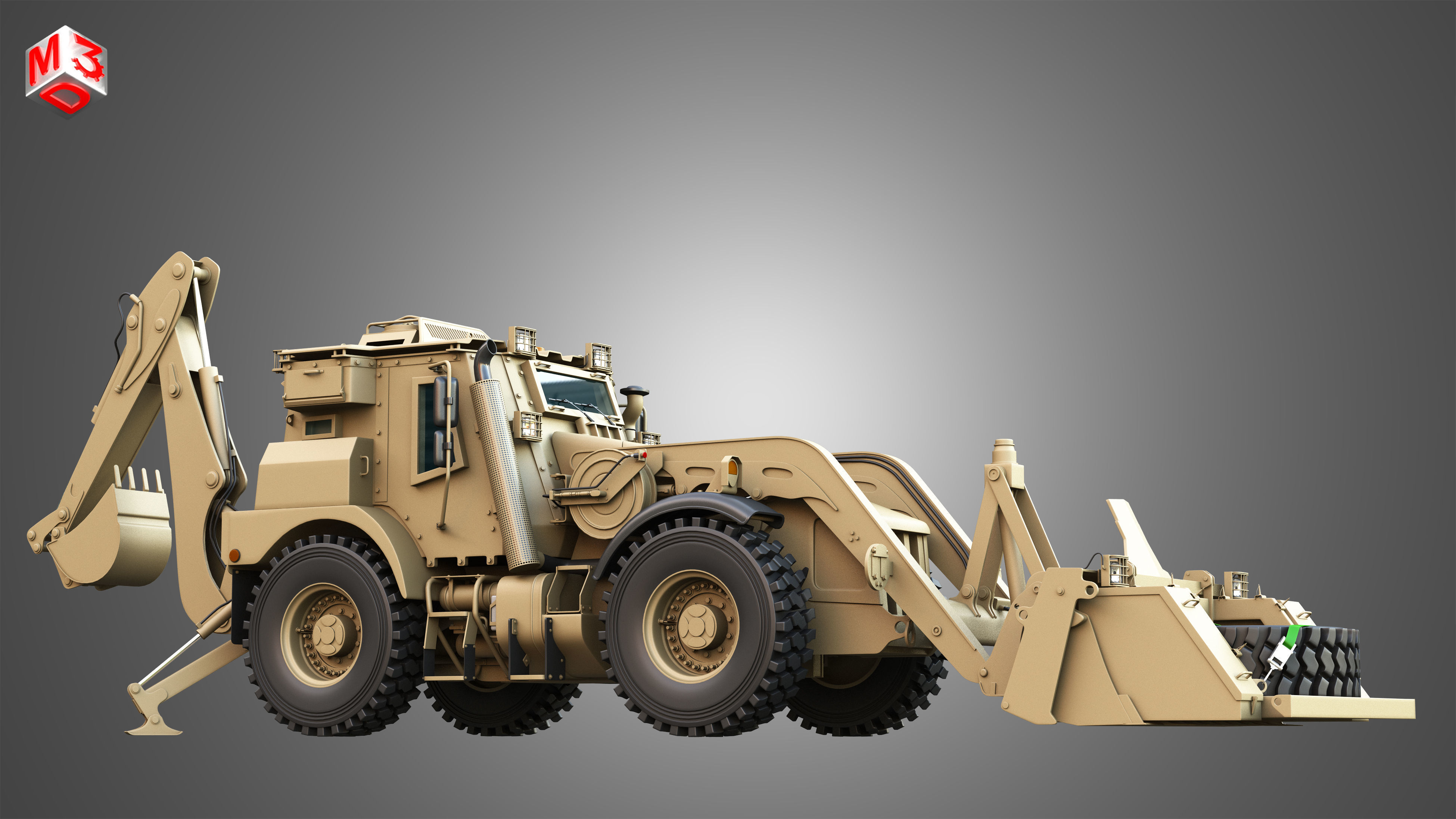 HMEE High Mobility Engineer Excavator 3D model_10