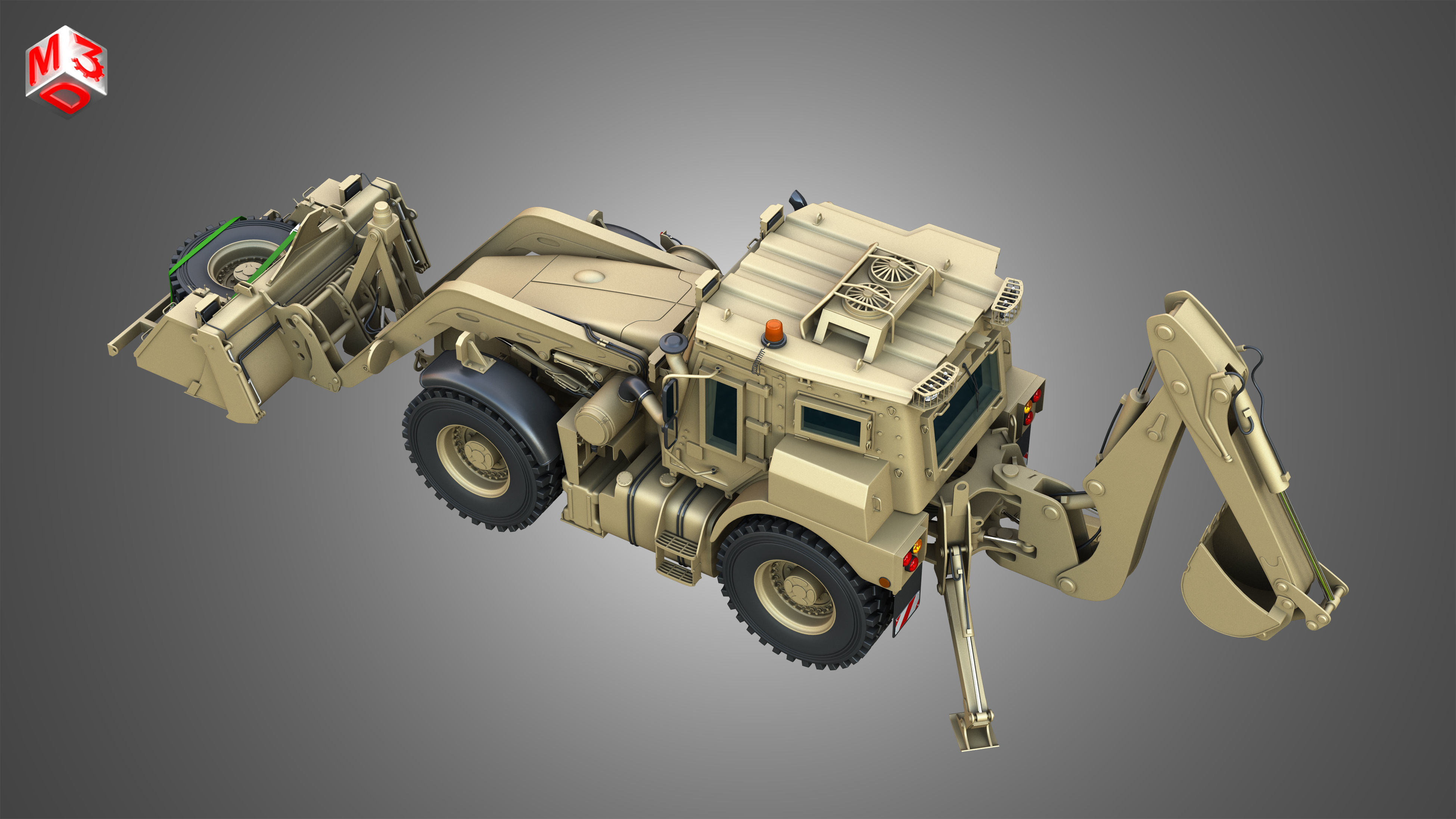 HMEE High Mobility Engineer Excavator 3D model_23