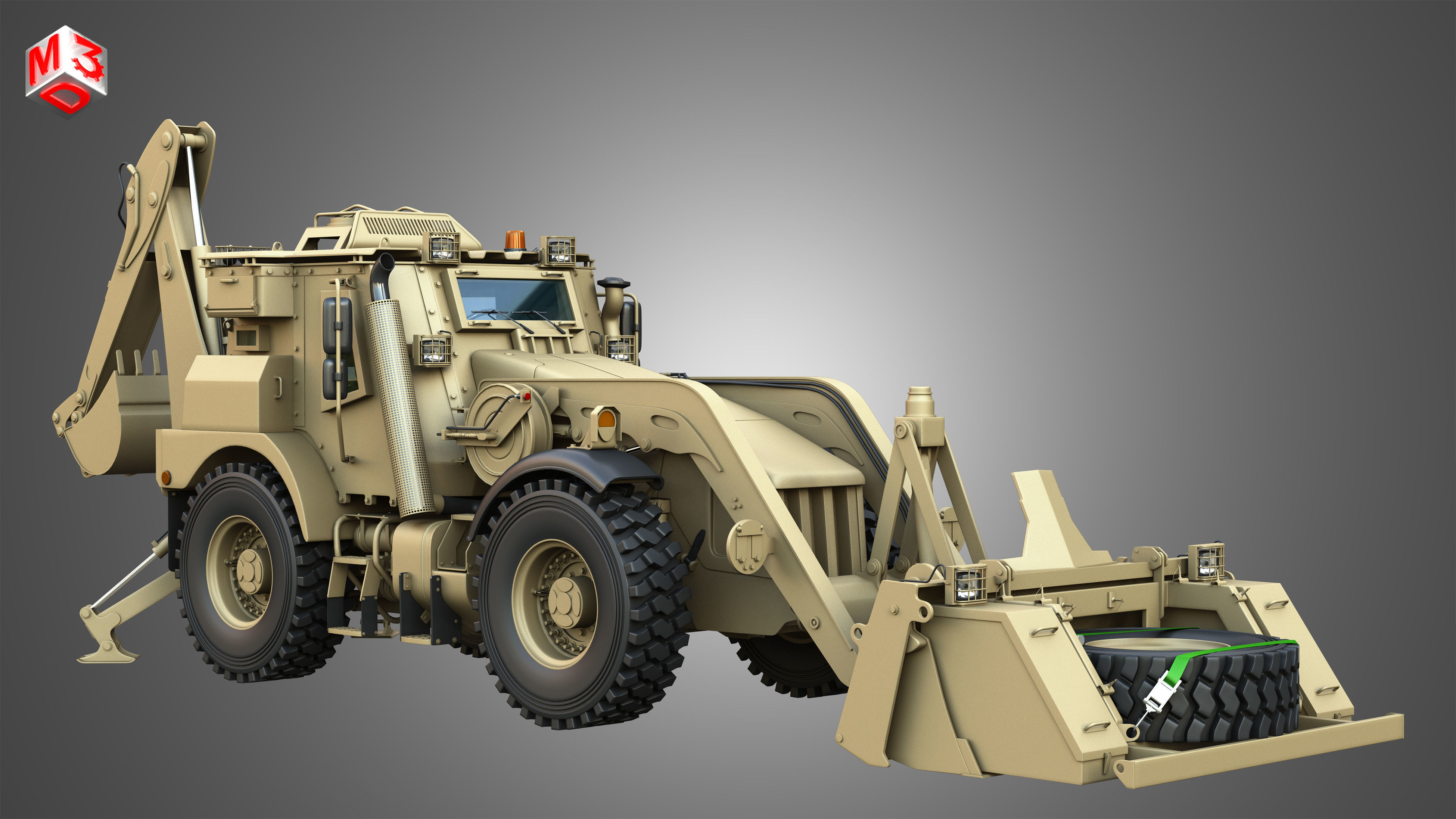 HMEE High Mobility Engineer Excavator 3D model_4