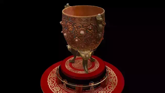 Chinese  golden treasure cup 