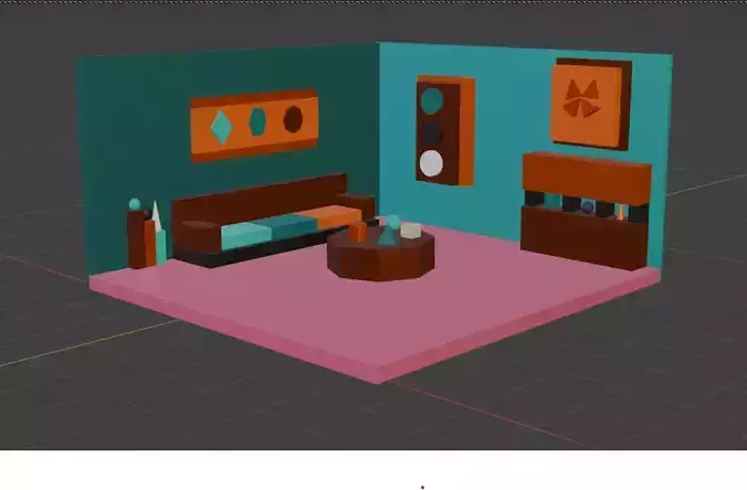 Low Poly Room Set