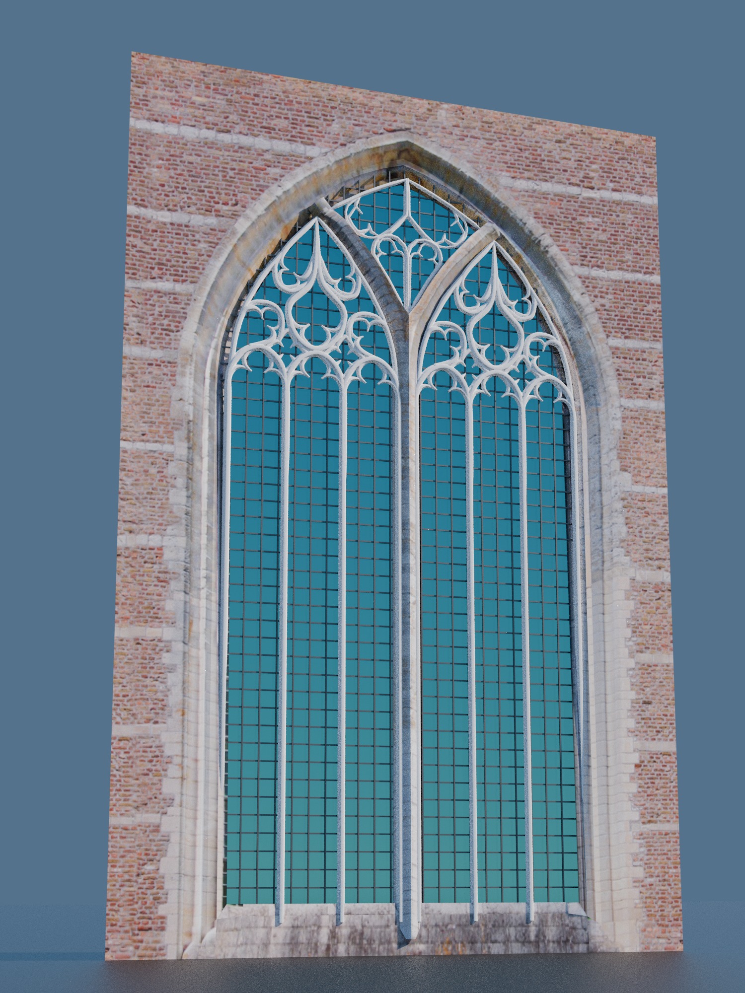 Gothic Window - Third Type 3D model_1