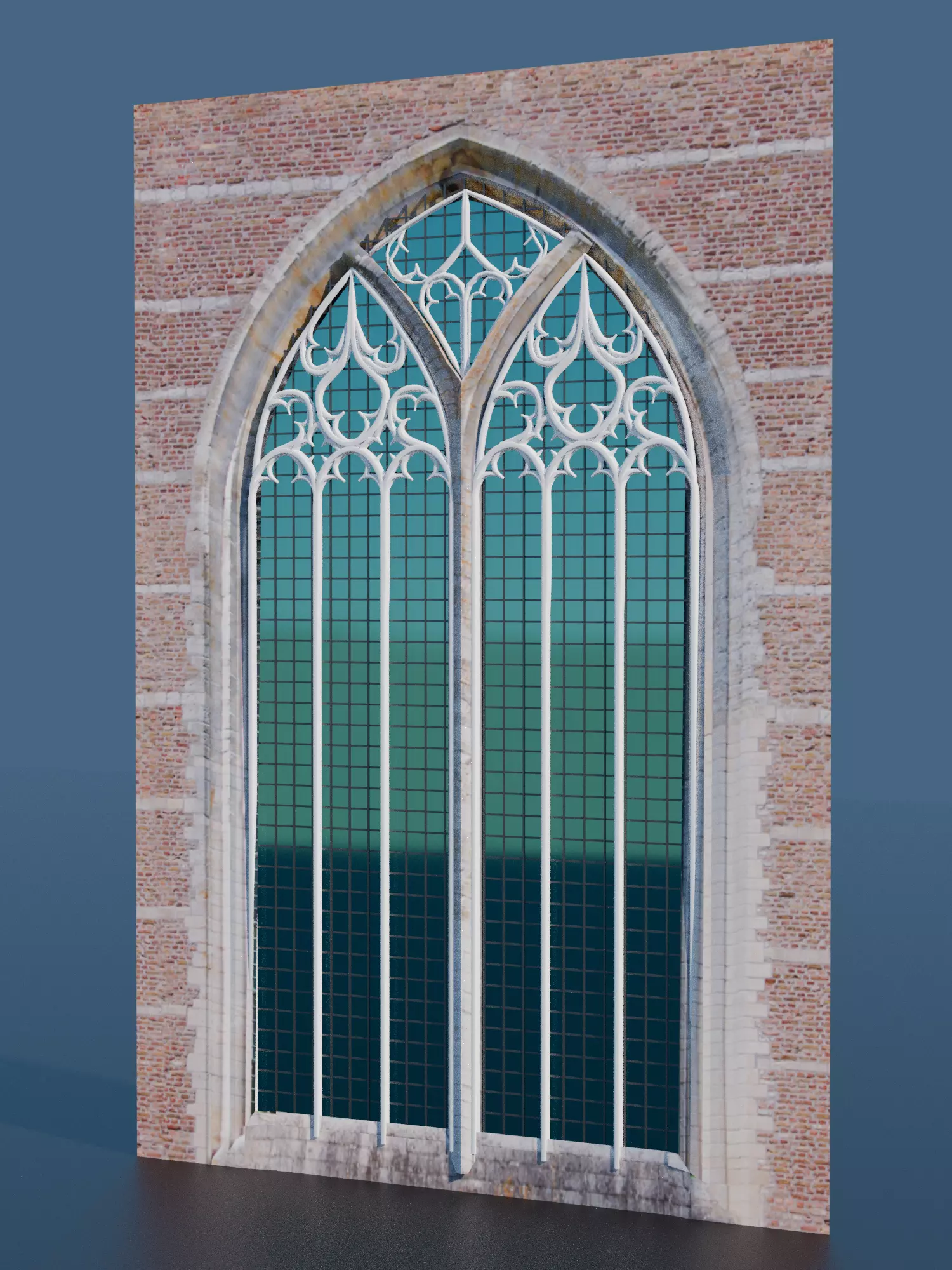Gothic Window - Third Type 3D model_0