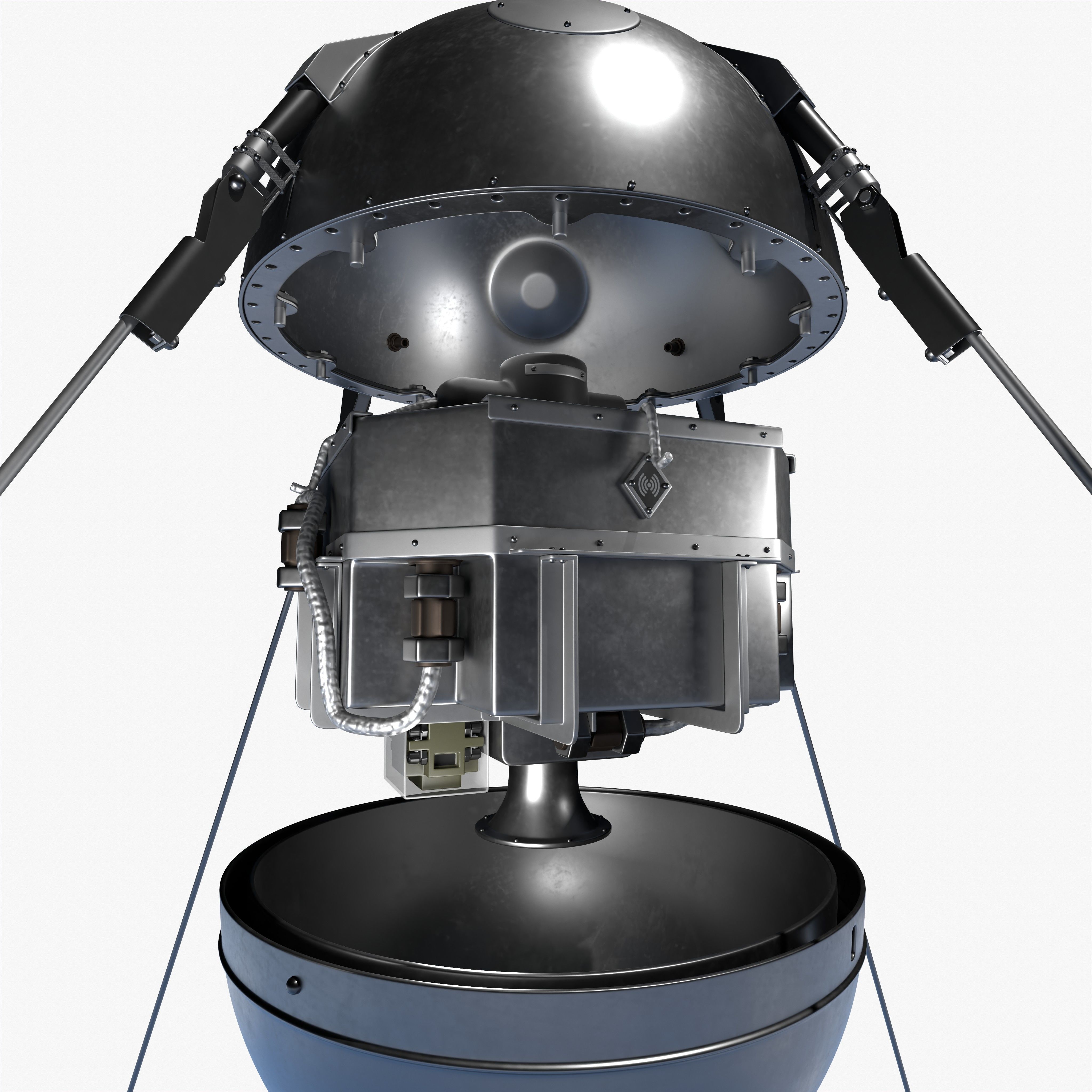 Sputnik 1 Satellite 3D model_9