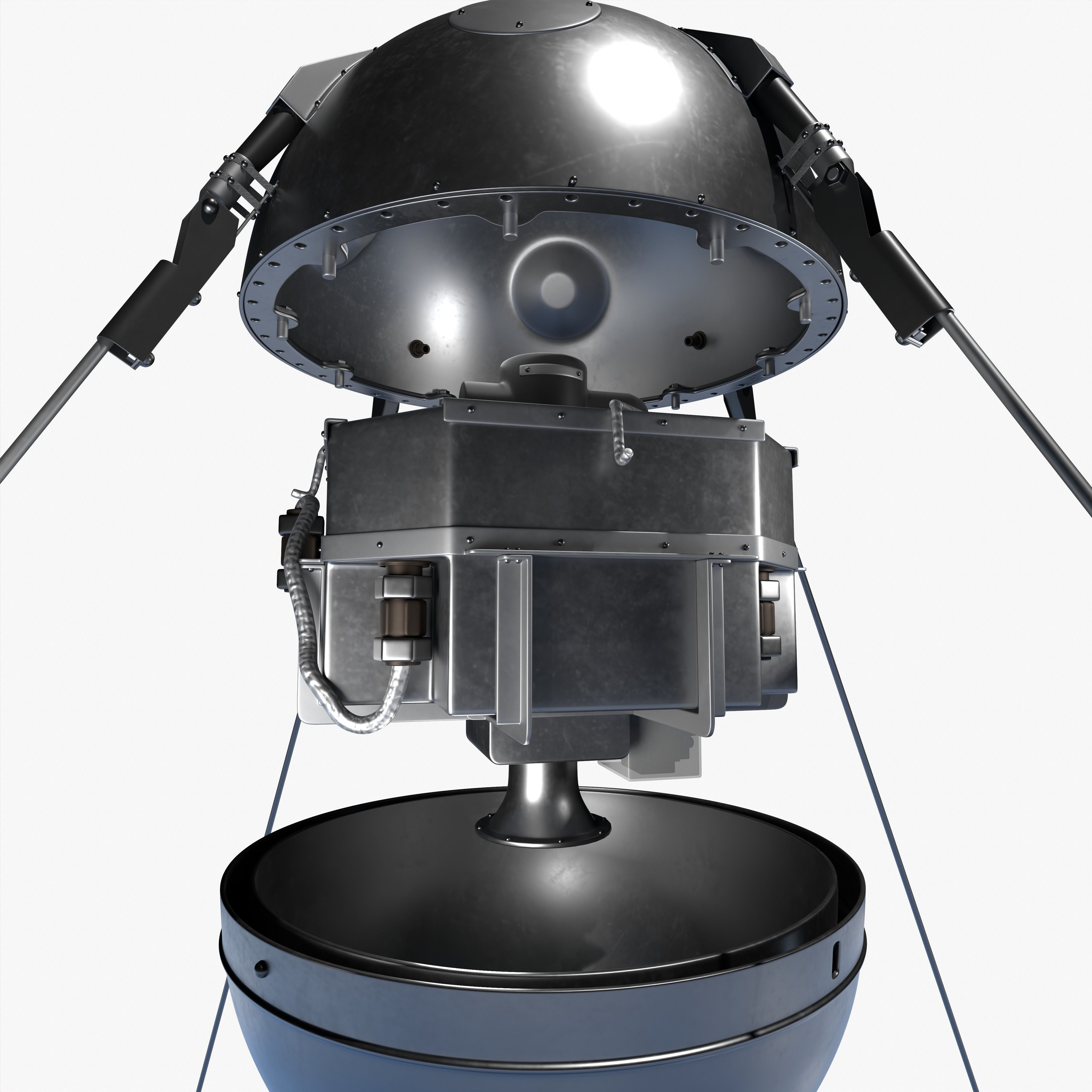 Sputnik 1 Satellite 3D model_10