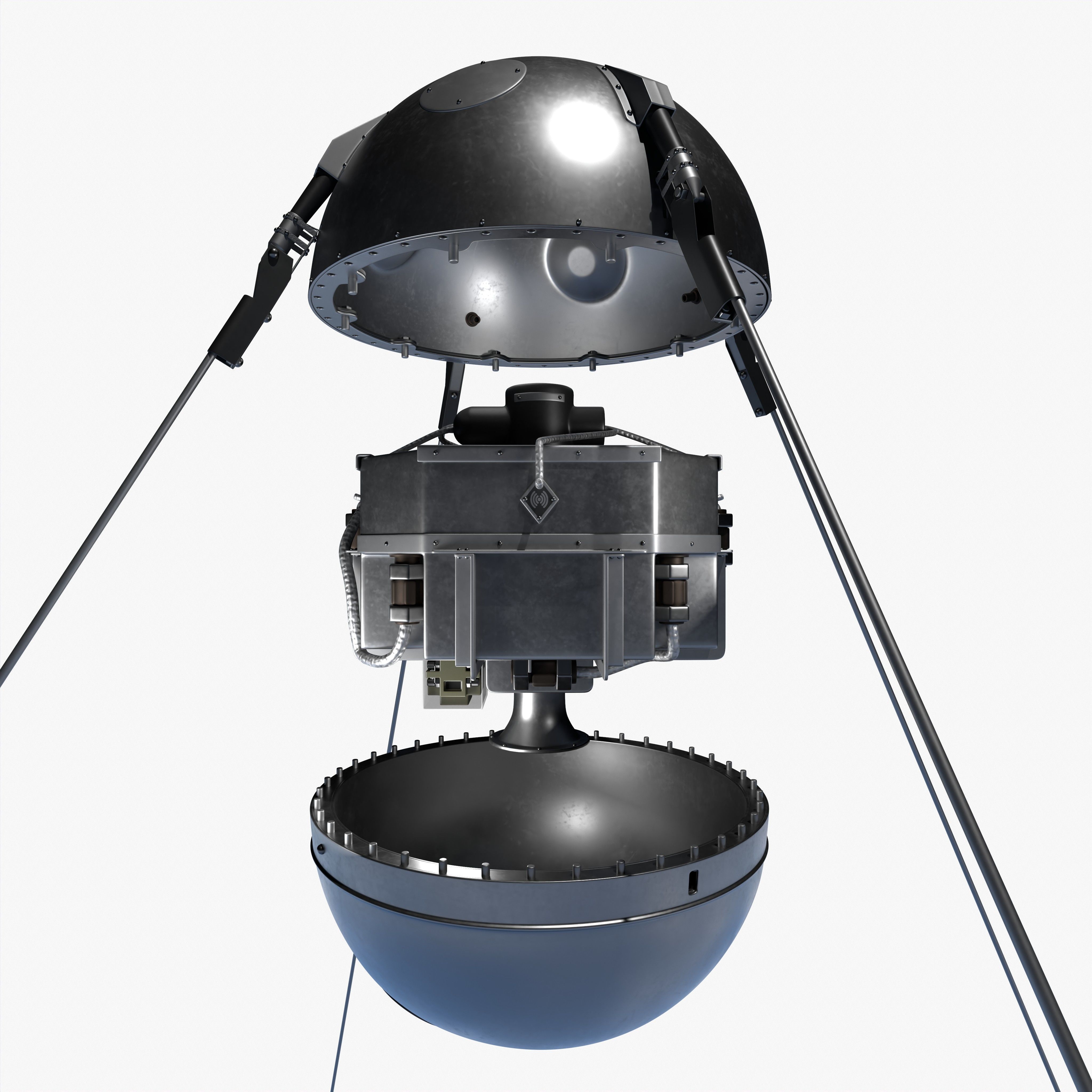 Sputnik 1 Satellite 3D model_5