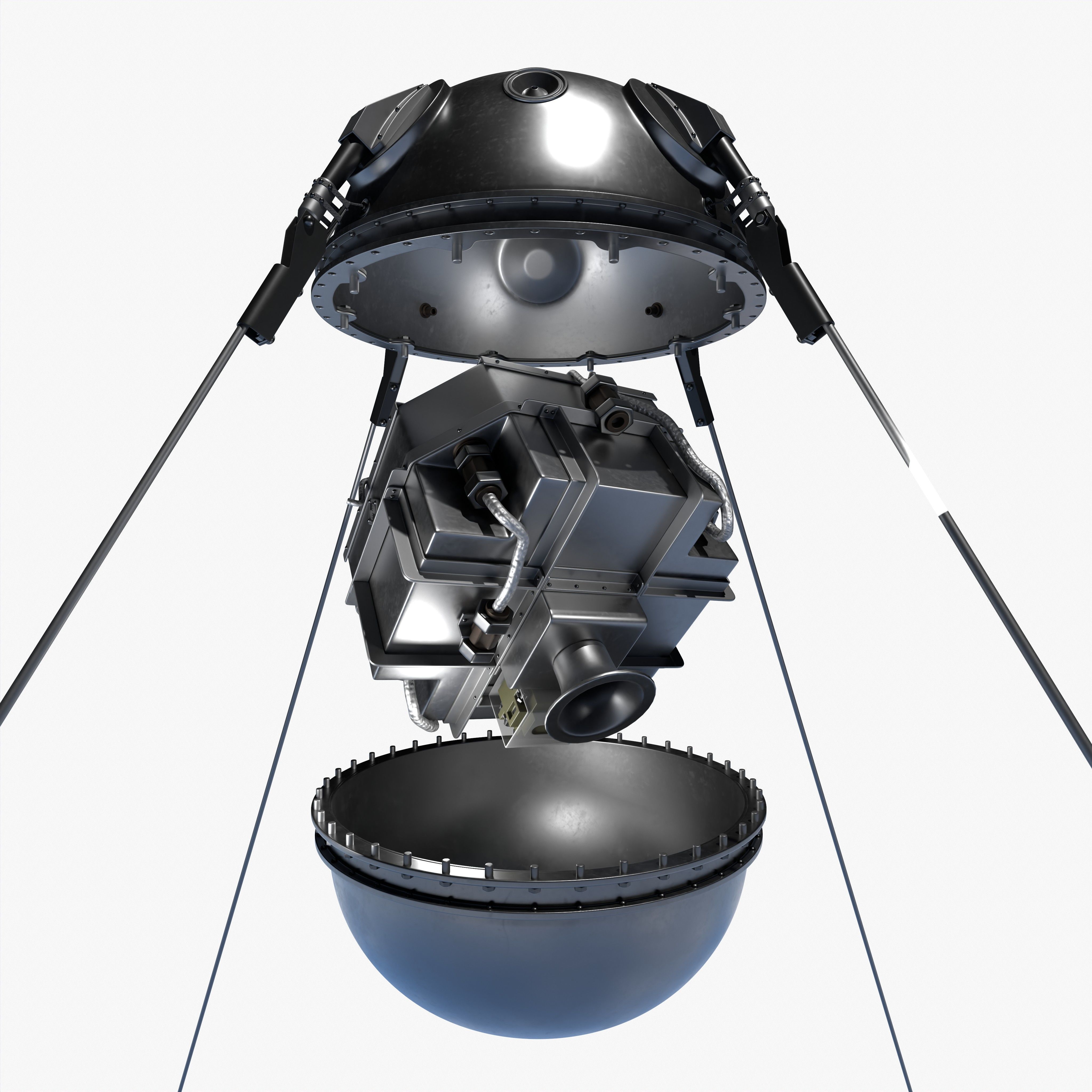 Sputnik 1 Satellite 3D model_8